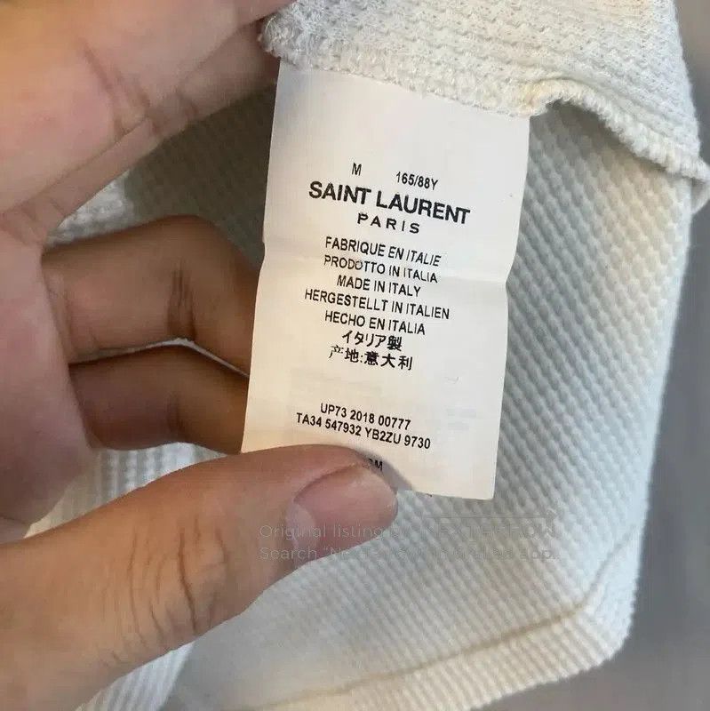 Yves Saint Laurent YSL White Knitted Women's Top Size M . Size M / US 6-8 / IT 42-44 - 5 Thumbnail
