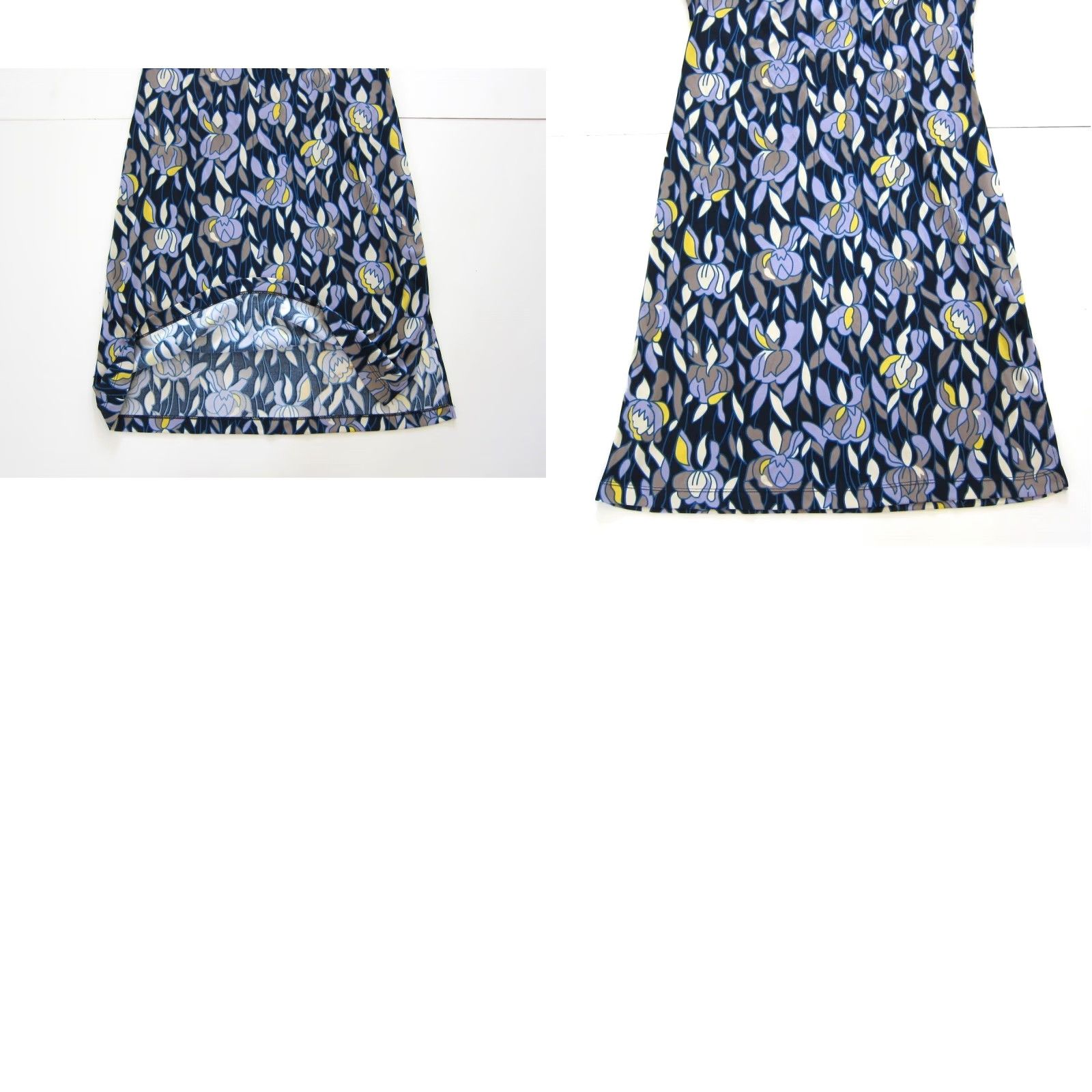 Vintage BCBG Paris Blue Purple Yellow Floral Sleeveless Stretch Tunic Tank Dress PM Size M / US 6-8 / IT 42-44 - 8 Thumbnail