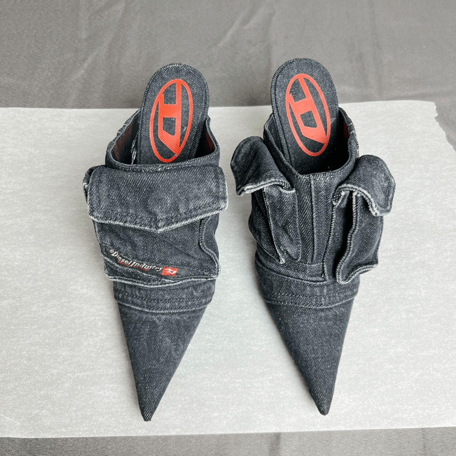 Diesel NWOT Diesel D-Venus Pocket Ml Denim Mule Size US 7.5 / IT 37.5 - 5 Thumbnail