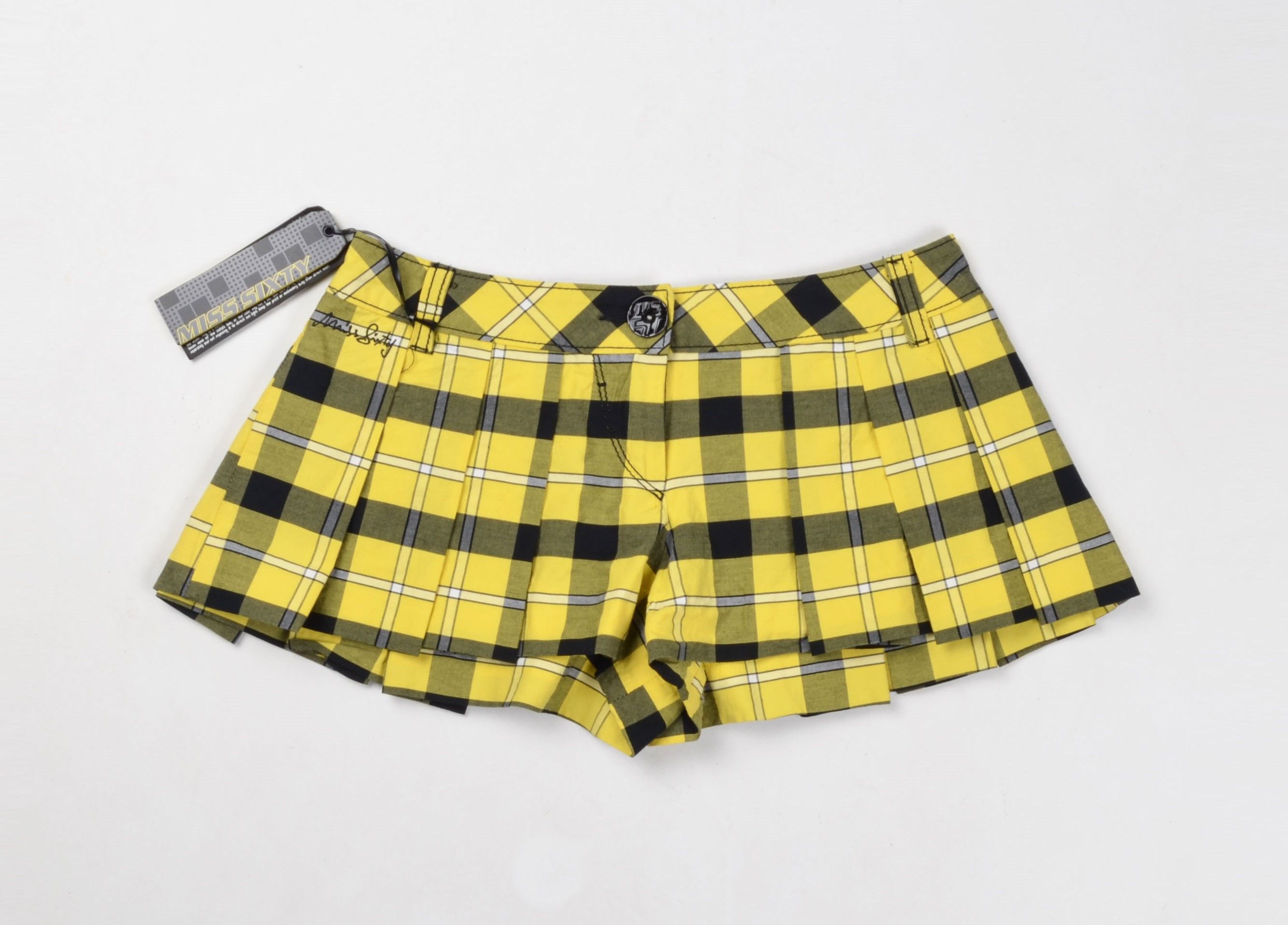 Miss Sixty Vintage Miss Sixty Y2K Checkered Mini Pleated Rackel Shorts Size 28" / US 6 / IT 42 - 3 Thumbnail