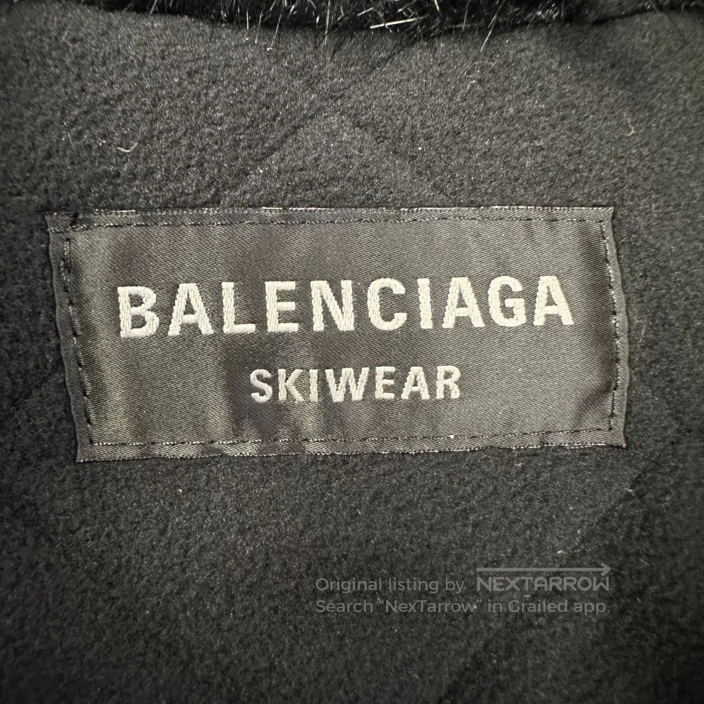 Balenciaga Balenciaga Black Fur Coat with Sleeve Logo. Size US M / EU 48-50 / 2 - 4 Thumbnail