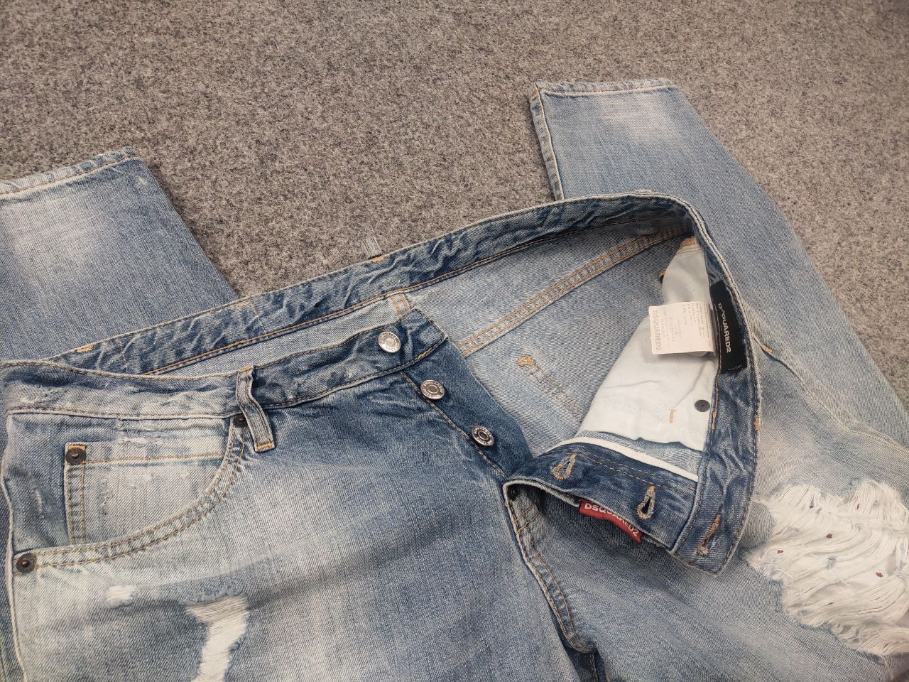 Dsquared2 Dsquared2 Design hockney Denim Blue Patchwork Mom Jeans Size US 34 / EU 50 - 13 Thumbnail