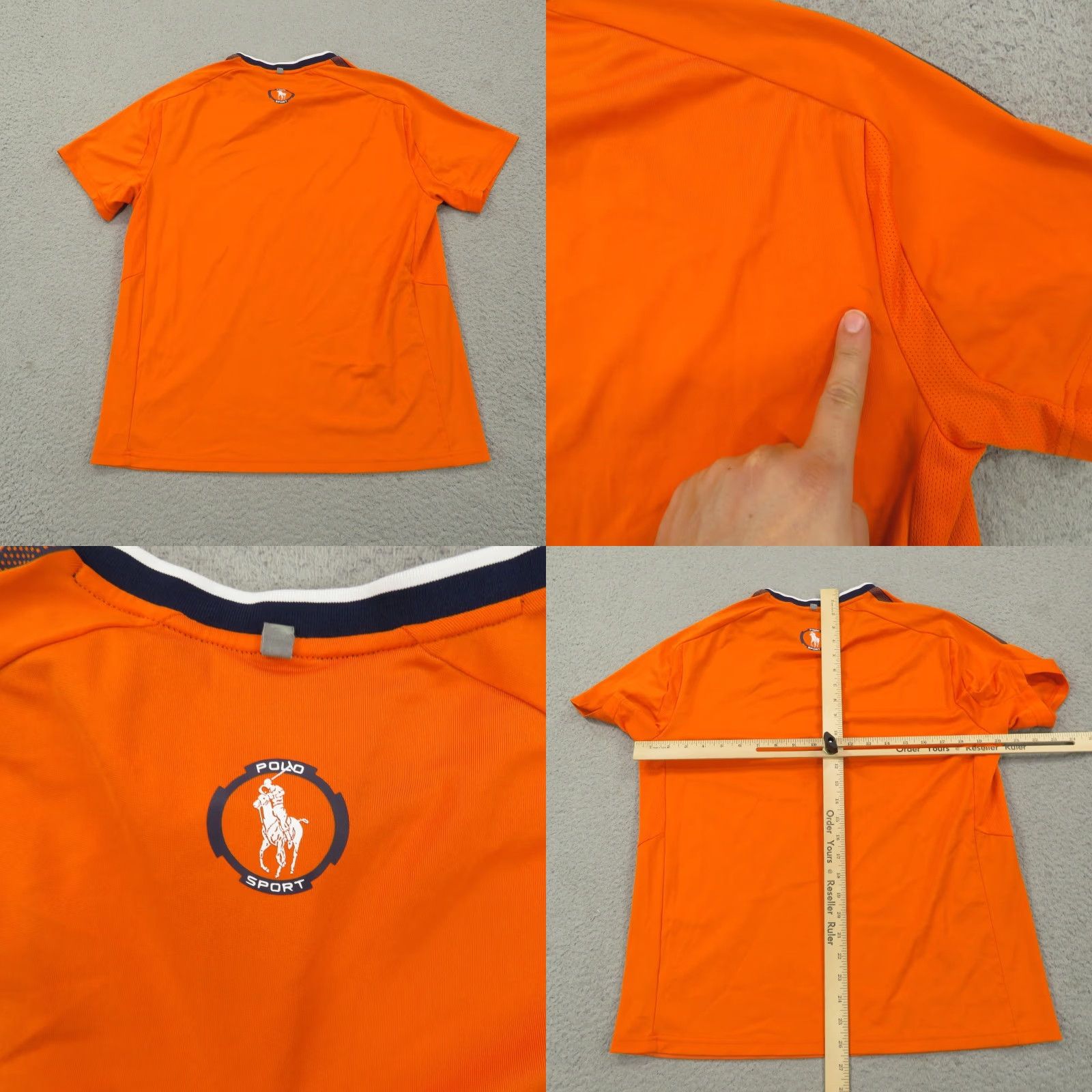Vintage VINTAGE Polo Sport Shirt Mens M Orange Navy Jersey Crest Patch PSFC Soccer Size US M / EU 48-50 / 2 - 8 Thumbnail