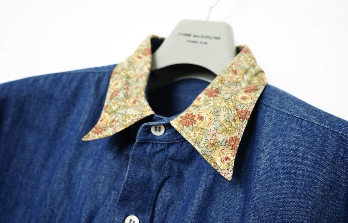 Yohji Yamamoto Yohji Yamamoto Y's For Men Floral Panel Collar Relaxed Shirt Size US M / EU 48-50 / 2 - 4 Thumbnail