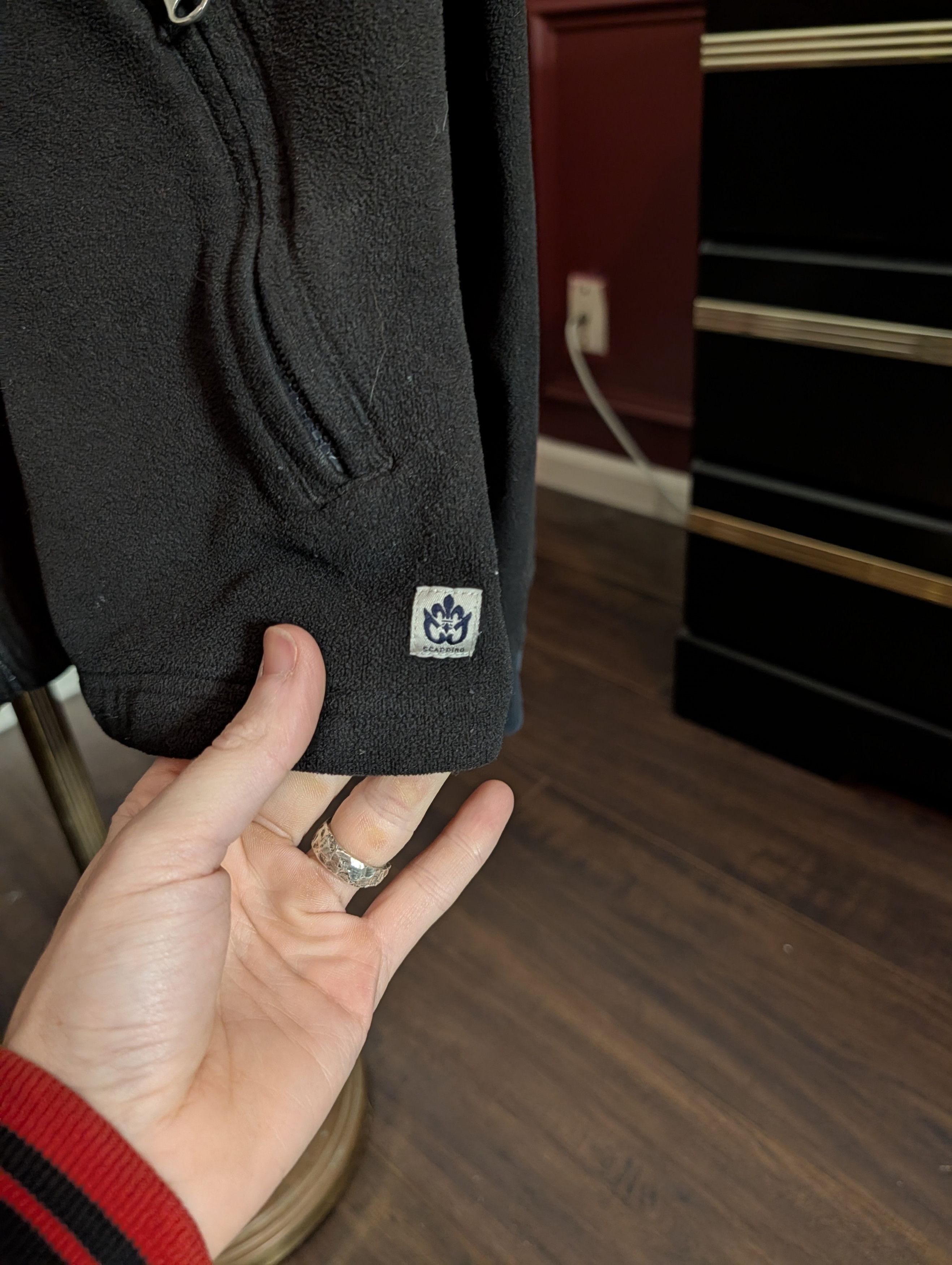 Other SCAPPINO Black Fleece Hidden Hood Zip-up Jacket Size US L / EU 52-54 / 3 - 7 Thumbnail