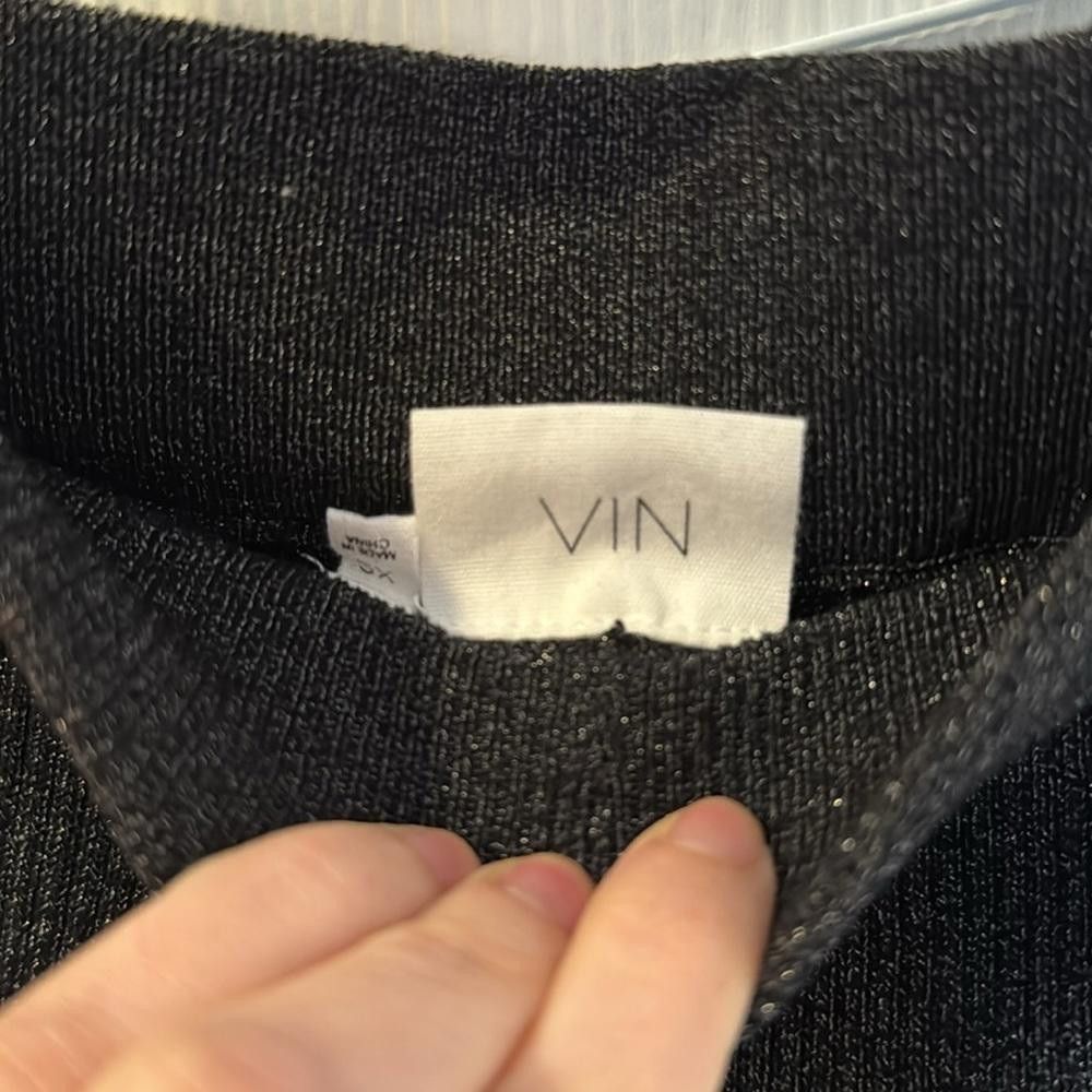 Designer Nia Willow black sparkly sweater pants Size 26" / US 2 / IT 38 - 6 Thumbnail