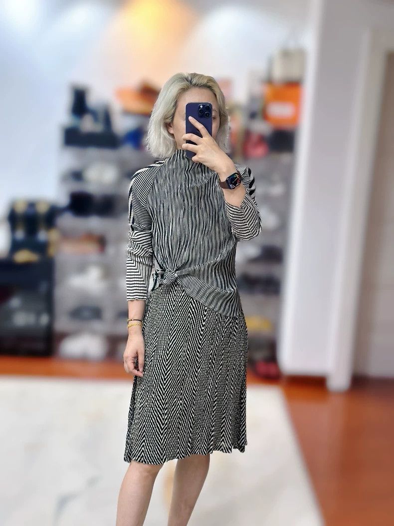Issey Miyake Issey Miyake size:2 Grey main line willow long-sleeved shi Size M / US 6-8 / IT 42-44 - 2 Thumbnail