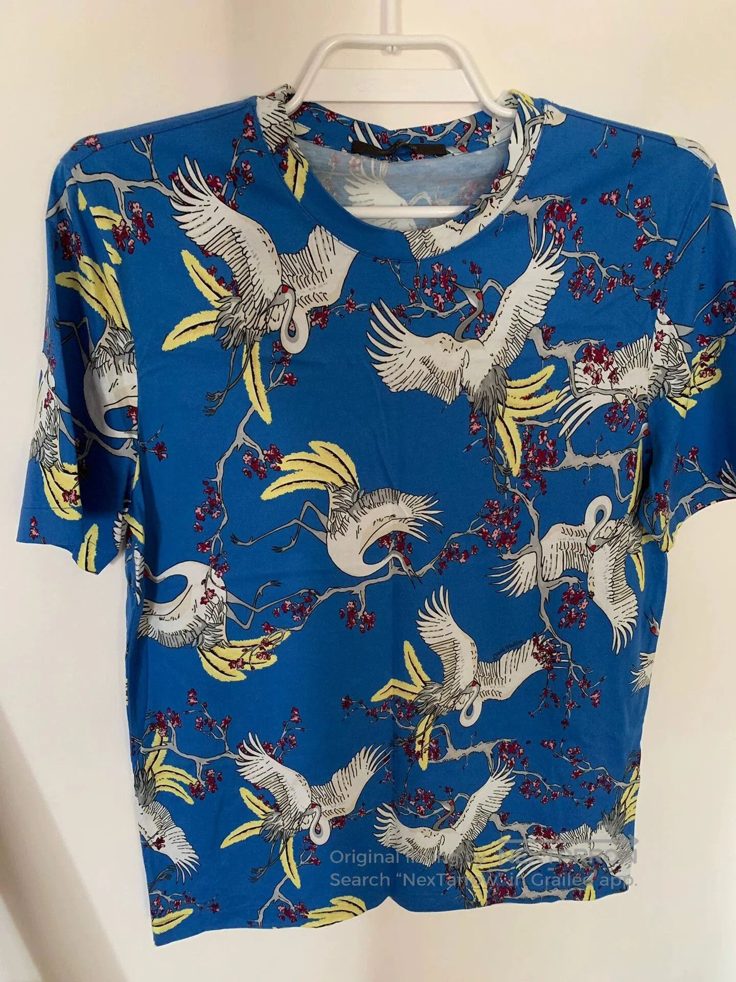 Louis Vuitton louis vuitton blue crane short sleeve shirt. Size US L / EU 52-54 / 3 - 1 Thumbnail