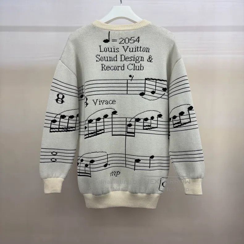 Louis Vuitton Louis Vuitton Off-white jacquard music note knit sweater Size US XS / EU 42 / 0 - 2 Thumbnail