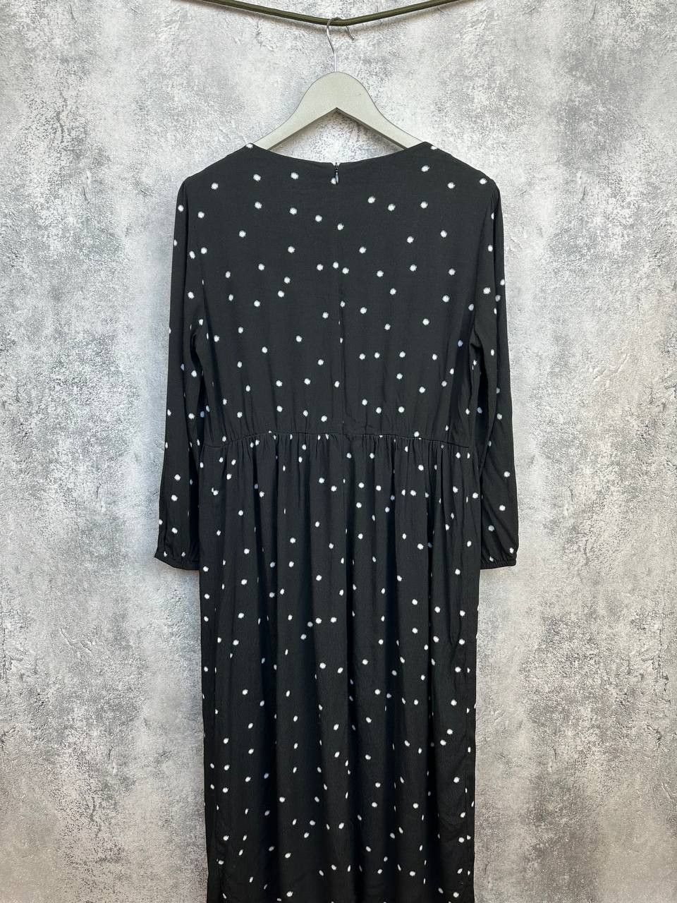 SERAPHIN Seraphine Polka Dot Midi Maternity Dress Black Viscose Size M / US 6-8 / IT 42-44 - 3 Thumbnail