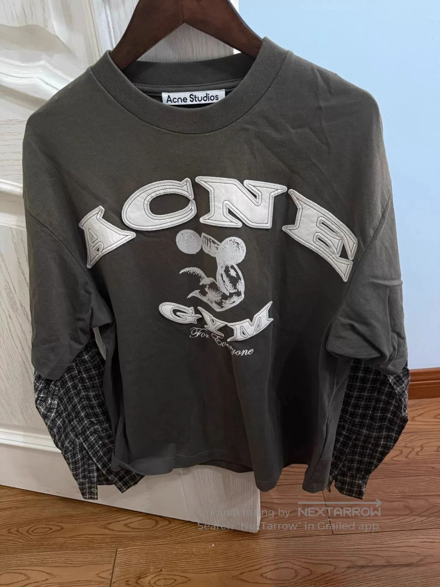 Acne Studios Layered Sleeve Graphic Print Long Sleeve Top. Size US XXS / EU 40 - 2 Thumbnail