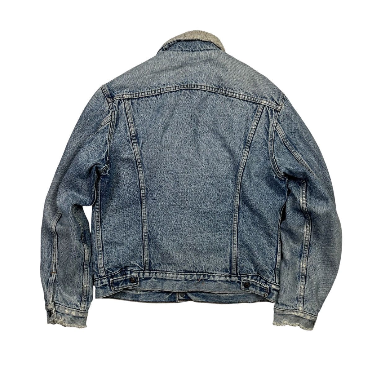 Levi's Vintage Clothing × Vintage 90s Levi’s Vintage Clothing Denim Sherpa Jacket Made in USA Size US L / EU 52-54 / 3 - 6 Thumbnail