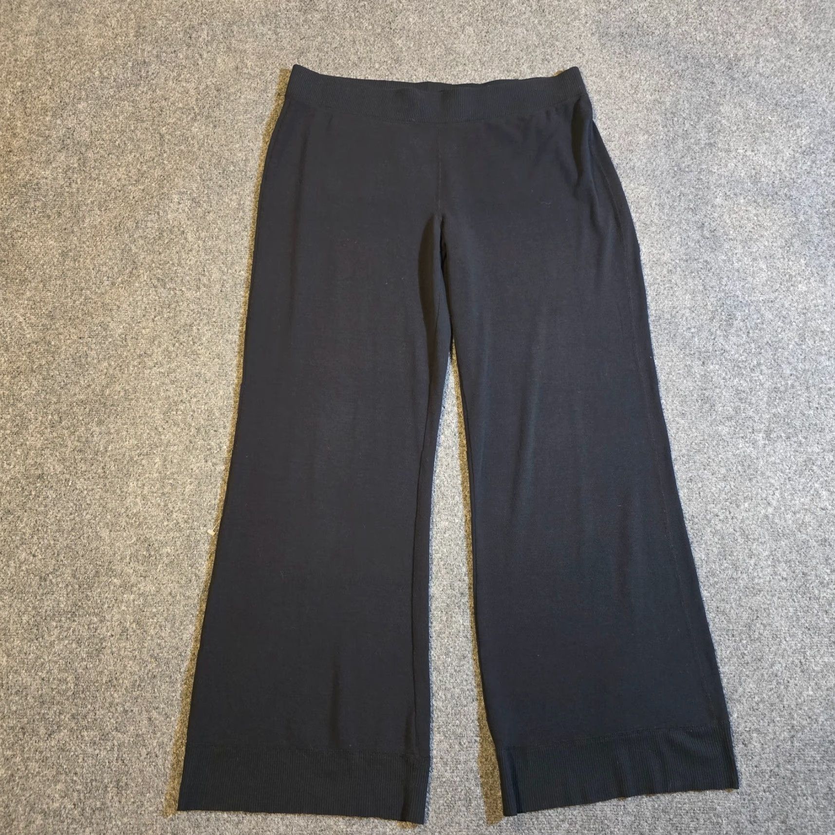 Vintage Cabi Pants Women XL Black Knit Wide-Leg Sweatpant Pull On Stretch Comfort Casual - Pants - Women - XL - Black - Knit - Wide-Leg - Sweatpants Size 40" / US 18 - 2 Thumbnail