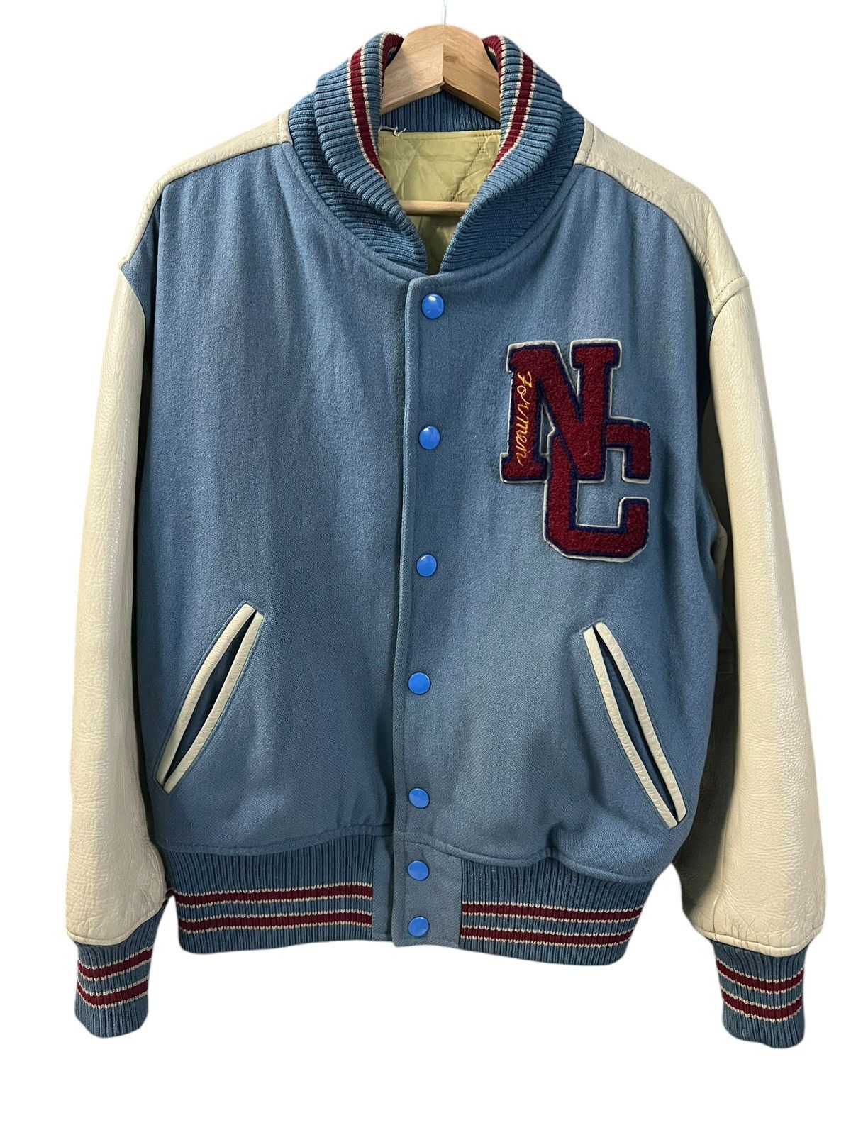 Nicole Club VINTAGE NICOLE CLUB FOR MEN WOOL VARSITY JACKET Size US M / EU 48-50 / 2 - 1 Thumbnail