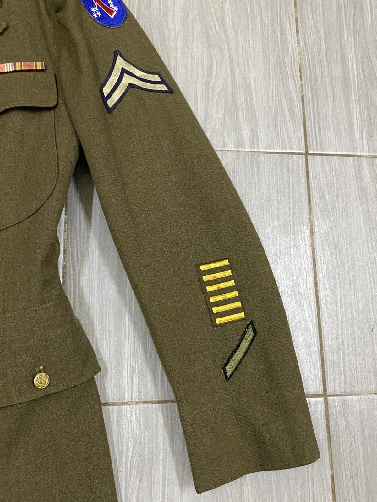 Other Vtg 1940s U.S. Army WWII Wool Service Coat M1941 Insignia Size US S / EU 44-46 / 1 - 6 Thumbnail