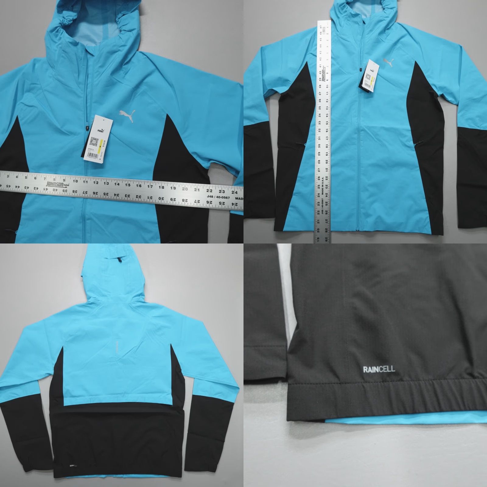 Puma PUMA Run Raincell Full Zip Jacket Mens M Size Blue Sports Outdoor Jacket Size US M / EU 48-50 / 2 - 8 Thumbnail