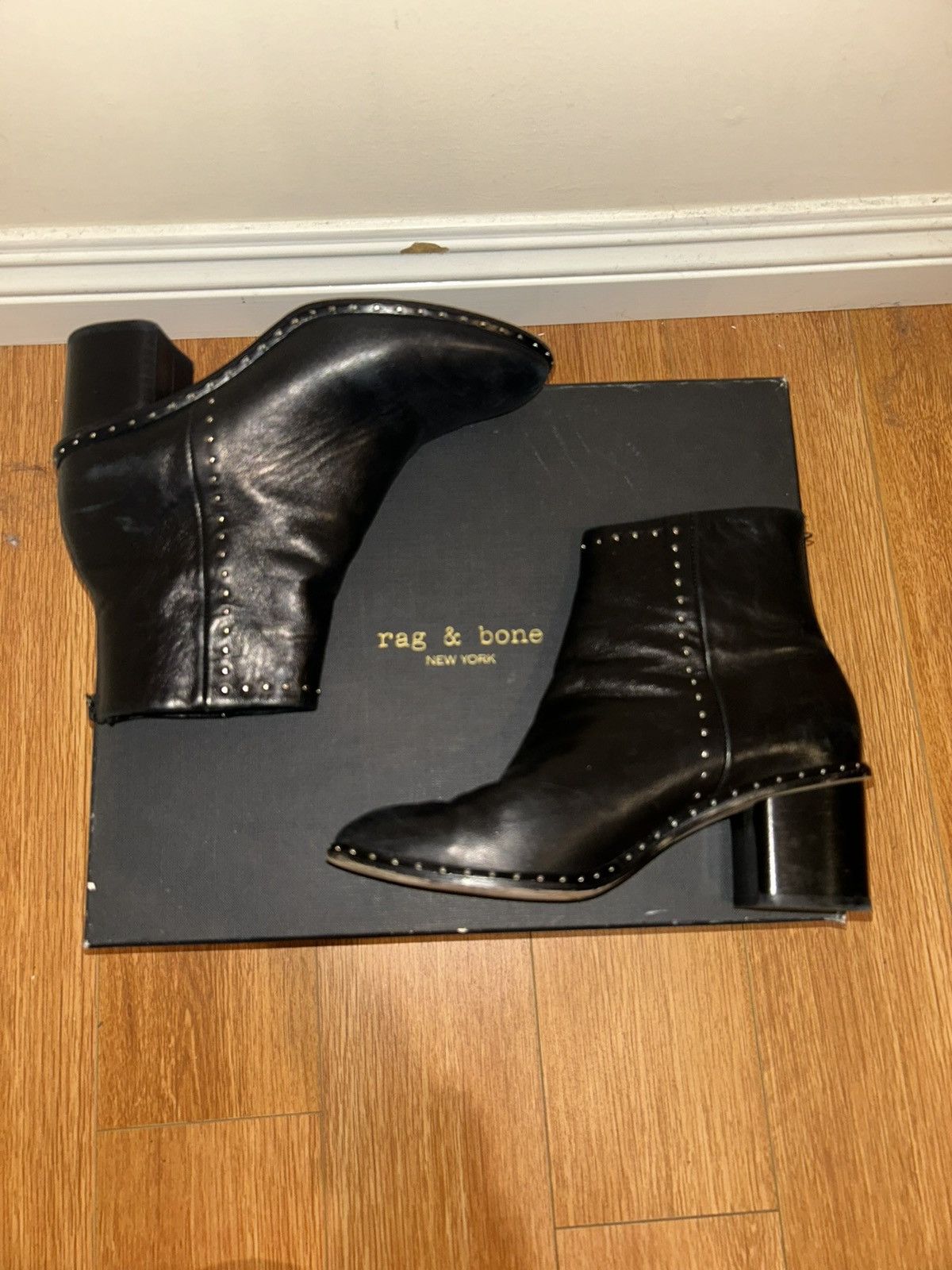 Rag & Bone Black Leather Rag & Bone Booties Size US 6.5 / IT 36.5 - 8 Thumbnail