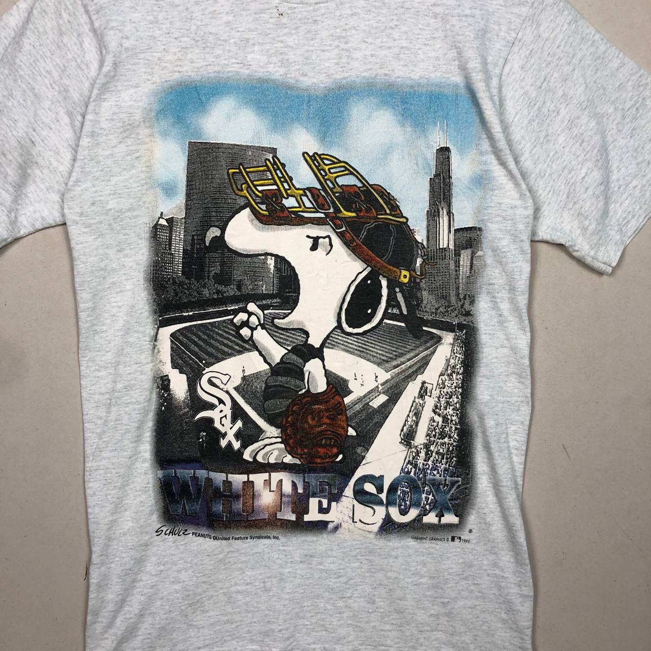 MLB × Vintage Vintage 90s Snoopy MLB Chicago White Sox Tshirt Size US S / EU 44-46 / 1 - 3 Thumbnail