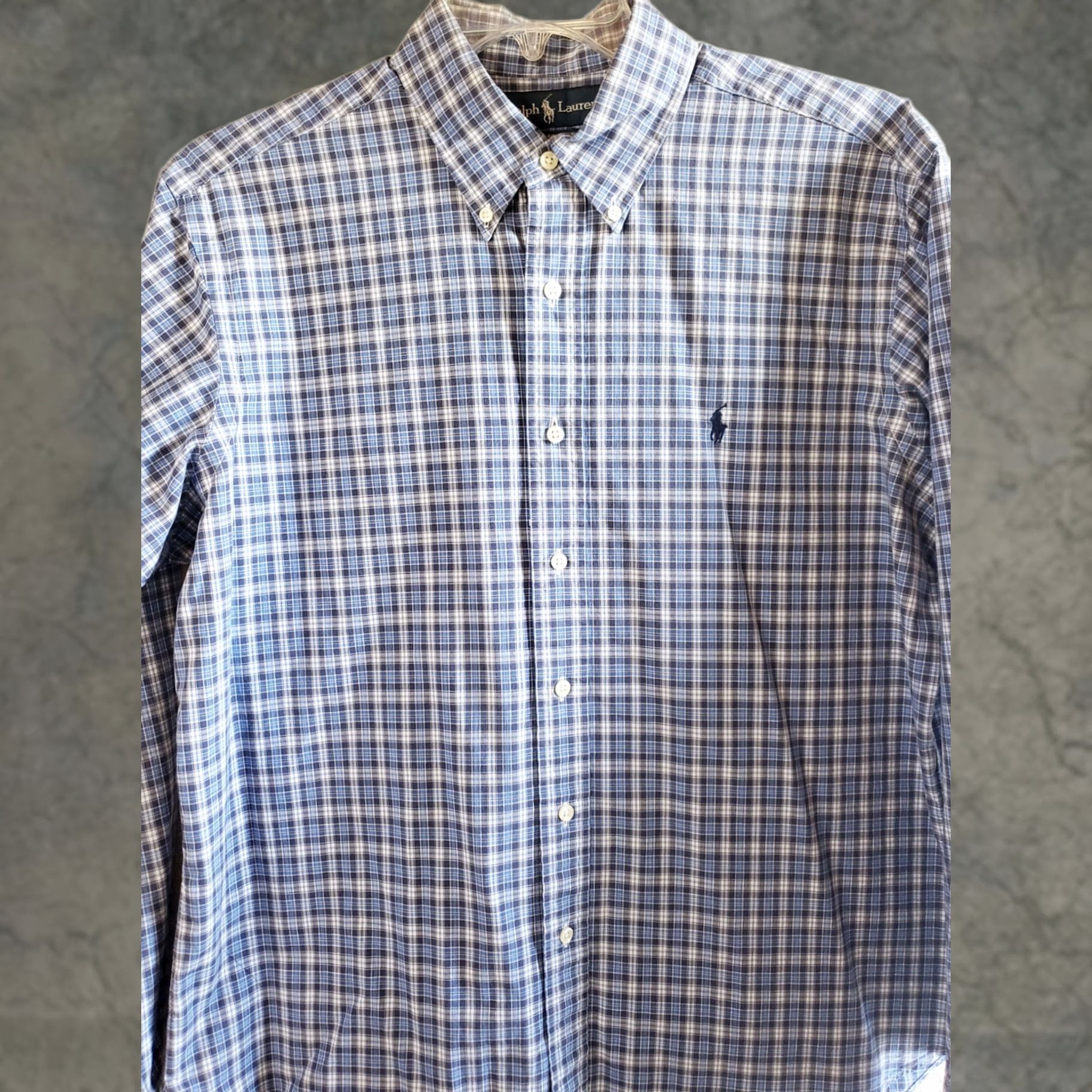 Ralph Lauren Ralph Lauren Mens Shirt Large Blue Plaid Classic Fit Performance Button Up Shirt Size US L / EU 52-54 / 3 - 1 Thumbnail