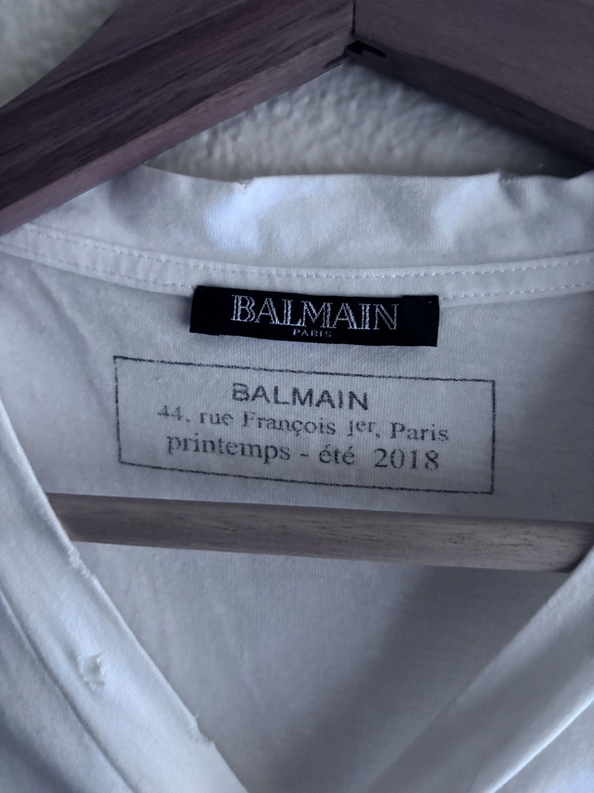 Balmain ss18 Balmain distressed shirt Size US M / EU 48-50 / 2 - 3 Thumbnail