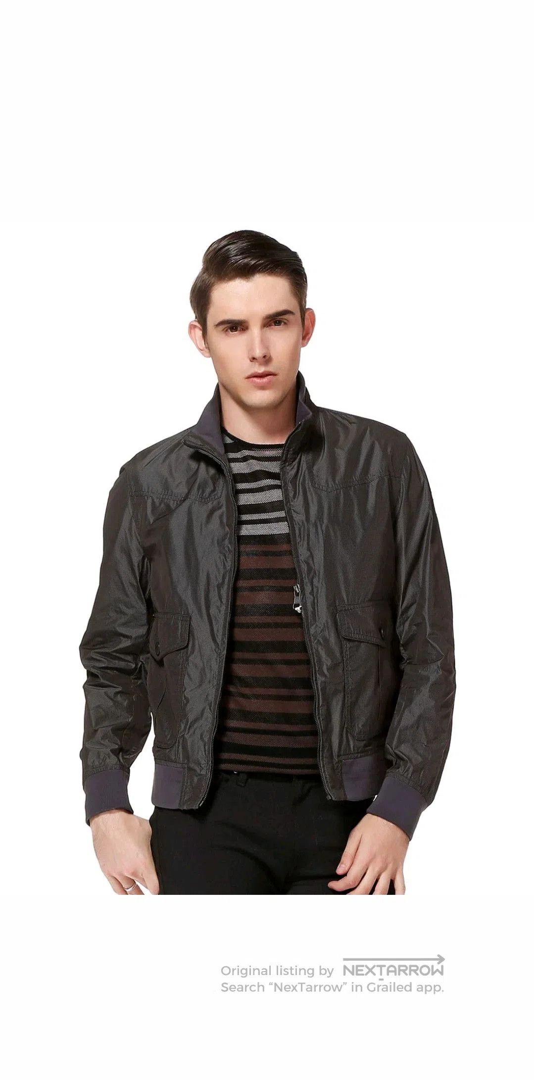 Cerruti 1881 CERRUTI 1881 Men's Dark Check Jacket. Size US XL / EU 56 / 4 - 1 Thumbnail