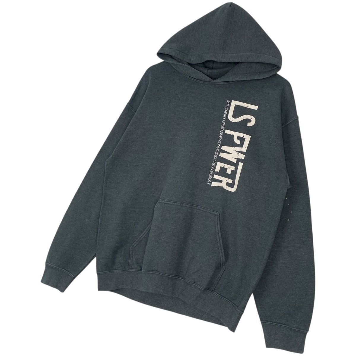 Other Vintage LS Power Hoodie Sweater Grey Big Logo Size US L / EU 52-54 / 3 - 2 Thumbnail