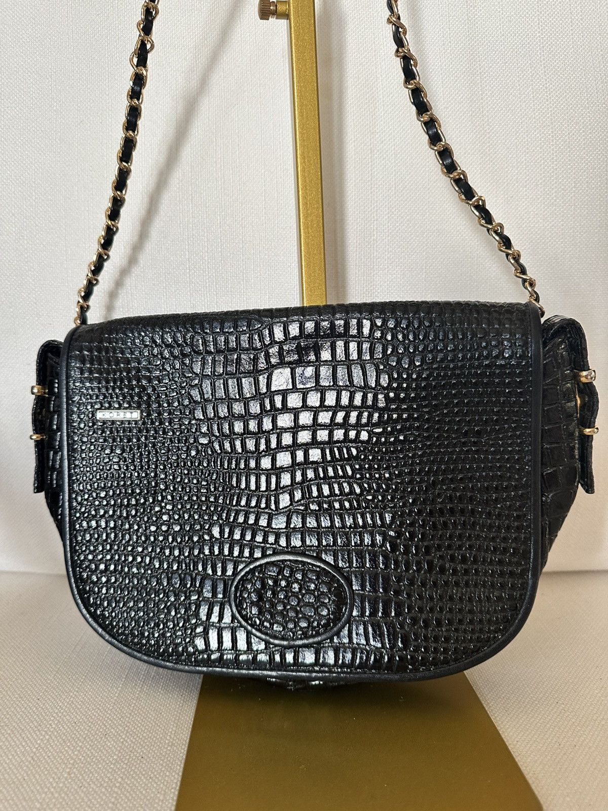 Other VINTAGE KORET Croc-Embossed Shoulder Bag W UNBRANDED CHAIN Size ONE SIZE - 2 Thumbnail