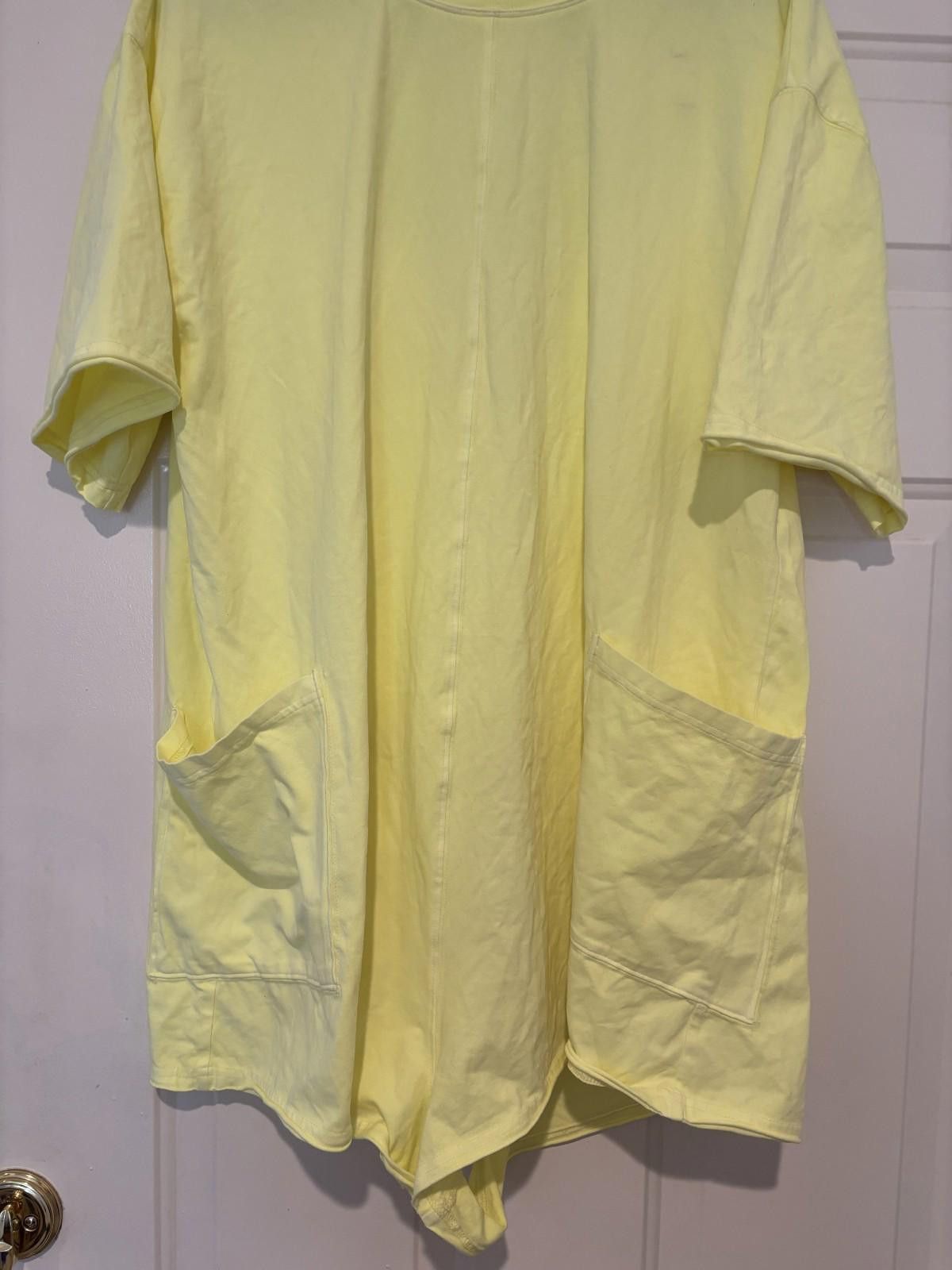 Free People Women's sz L neon yellow Free People hot shot tee #610 Size L / US 10 / IT 46 - 1 Thumbnail