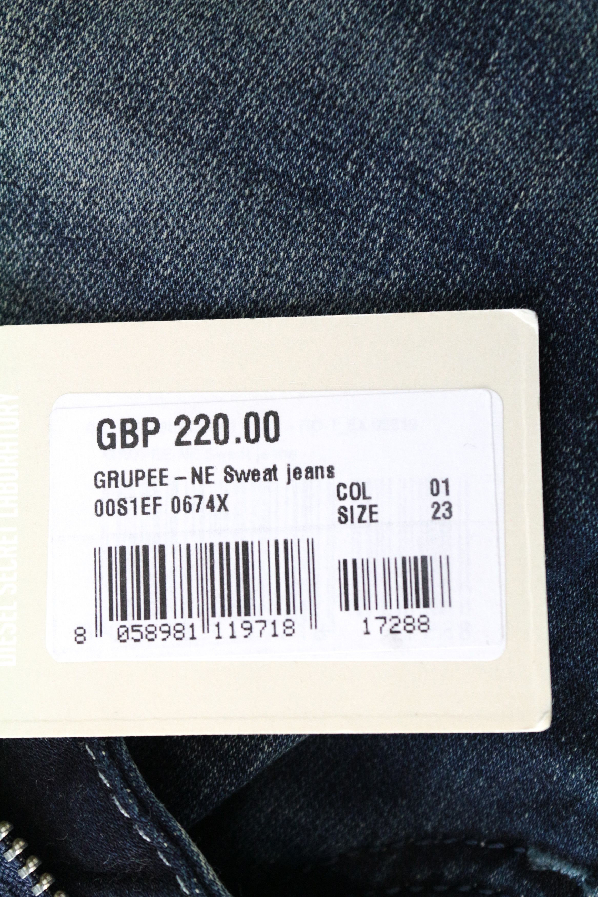 Diesel GRUPEE-NE 0674X W23 Blue Distressed Skinny Jeans 63784 Size 23" - 8 Thumbnail