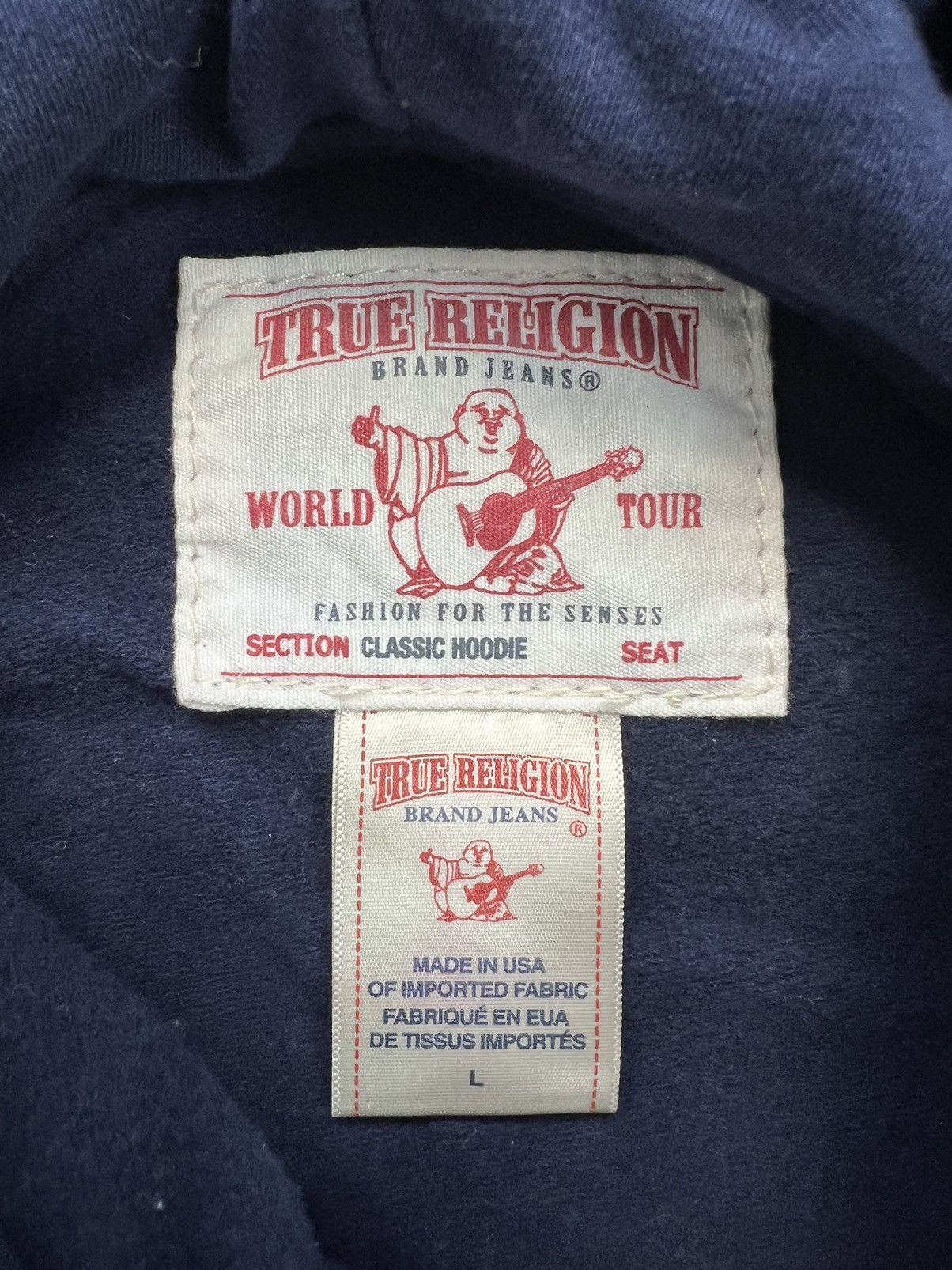 True Religion Hoodie True Religion Diamond Logo Zipped Brand Size L / US 10 / IT 46 - 2 Thumbnail