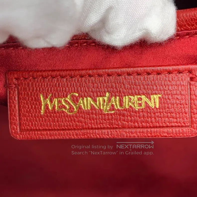 Saint Laurent Paris Saint Laurent Paris Red Leather Buckle Shoulder Bag Size ONE SIZE - 7 Thumbnail