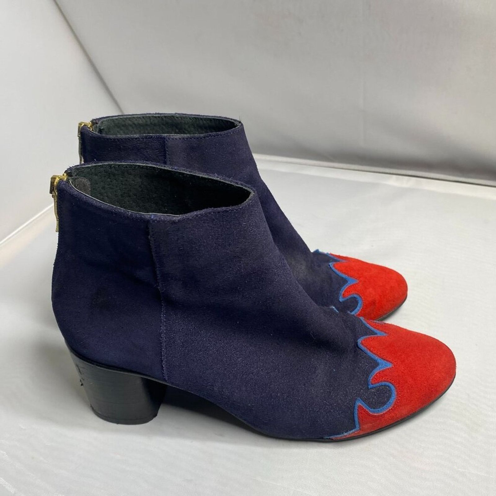 Free People Free People Adelle Ankle Boot Blue And Red Size 7.5 Size US 7.5 / IT 37.5 - 2 Thumbnail