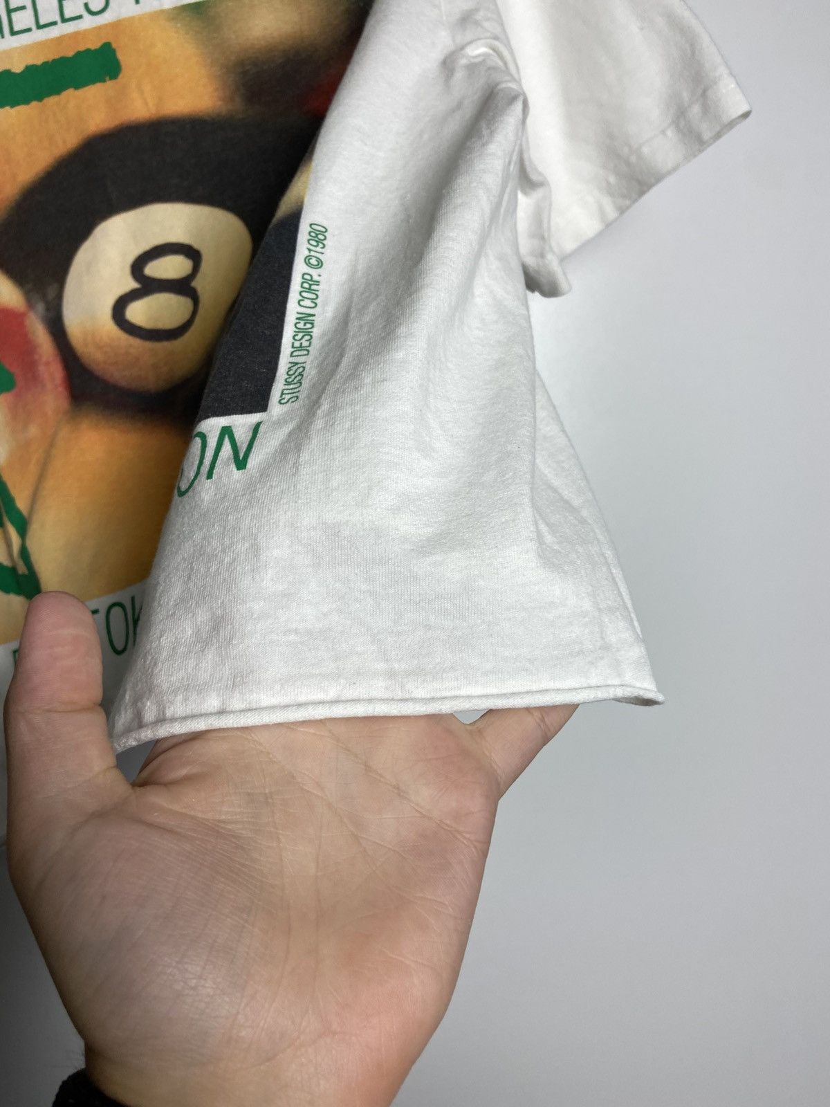 Vision Streetwear Stussy 8 Ball Billiards 1980 Cropped T-Shirt S Size Size US S / EU 44-46 / 1 - 19 Thumbnail