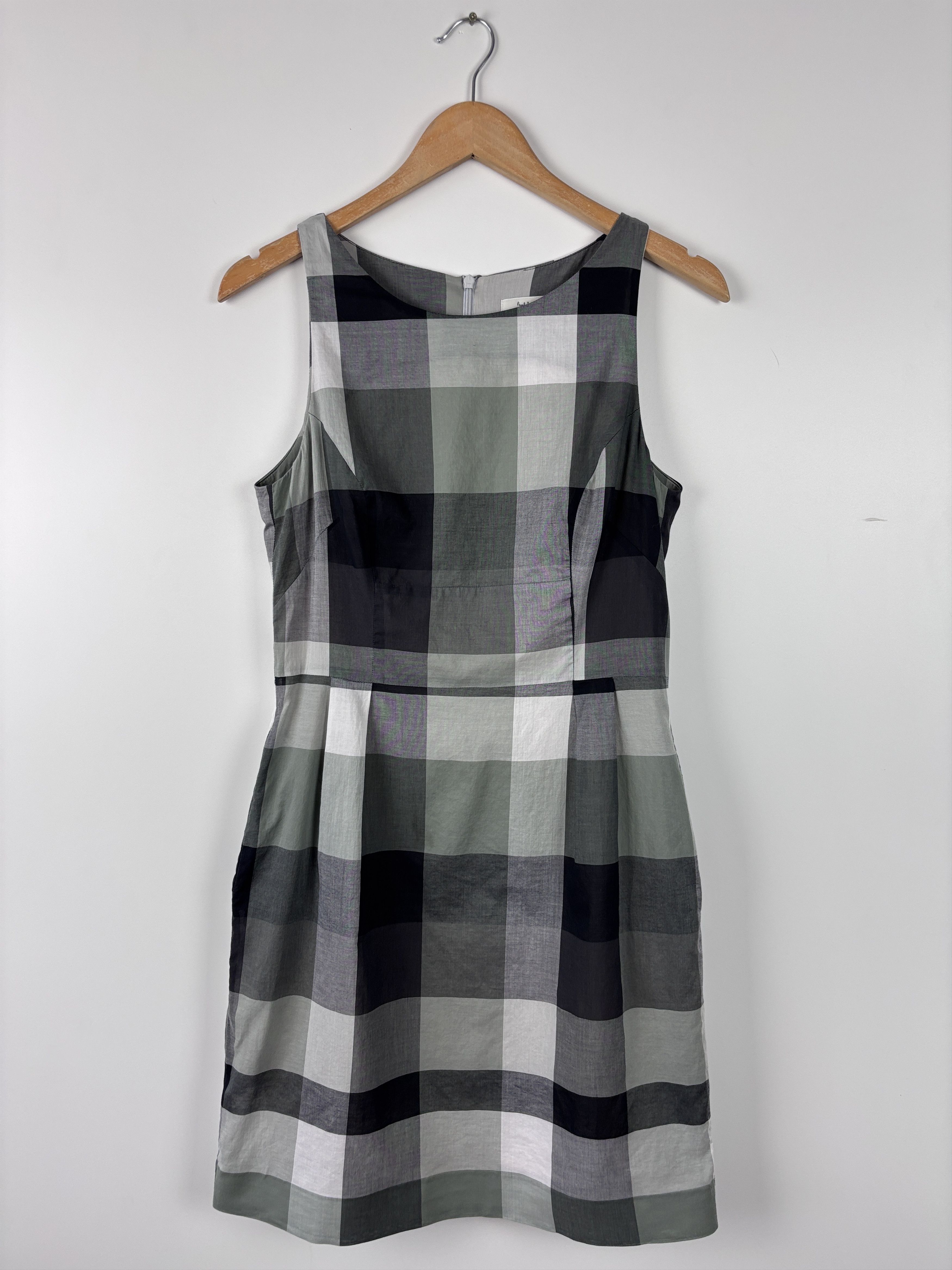 Paul Smith Womens Paul Smith Check Sleeveless Dress Gray Size ~S Size S / US 4 / IT 40 - 1 Thumbnail