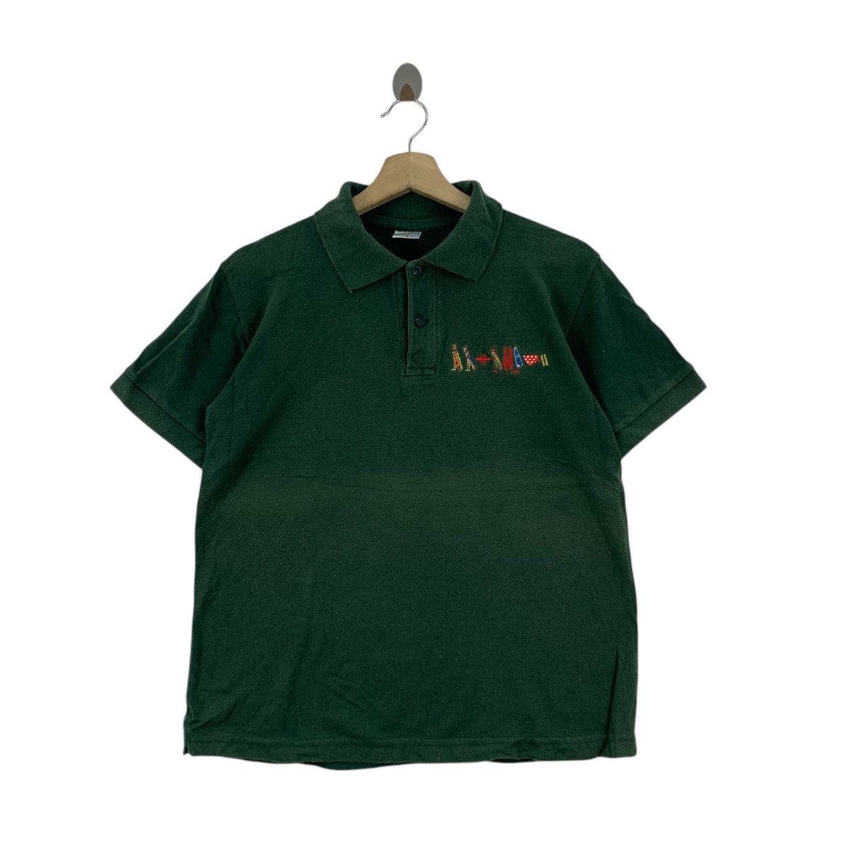 Vintage Vintage DARWISH EGYPT PHAROAHS Sun Faded Polo Tee Shirt Top Size US S / EU 44-46 / 1 - 1 Thumbnail