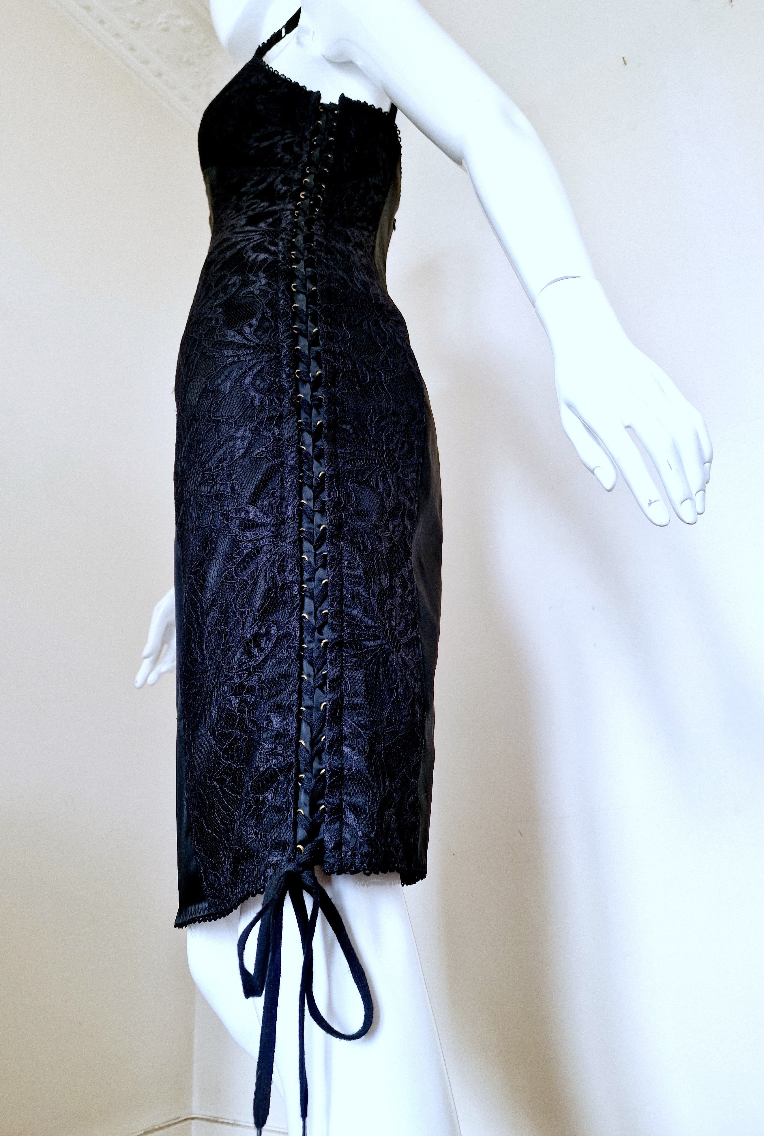 Dolce & Gabbana D&G Dolce and Gabbana Lace Up Bustier Large Corset Dress Size L / US 10 / IT 46 - 6 Thumbnail