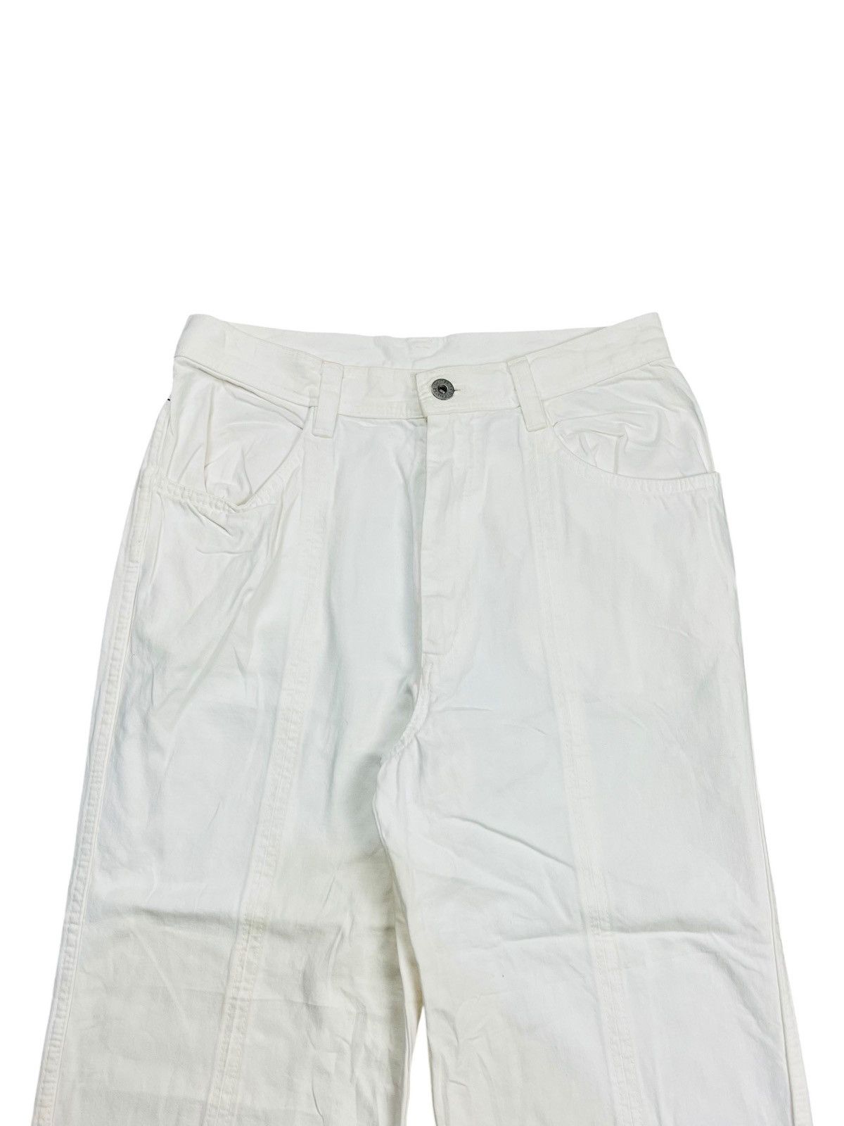 Hai Sporting Gear × Issey Miyake × mercibeaucoup 1980s Hai Sporting - Paneled White Pants Size US 30 / EU 46 - 3 Thumbnail