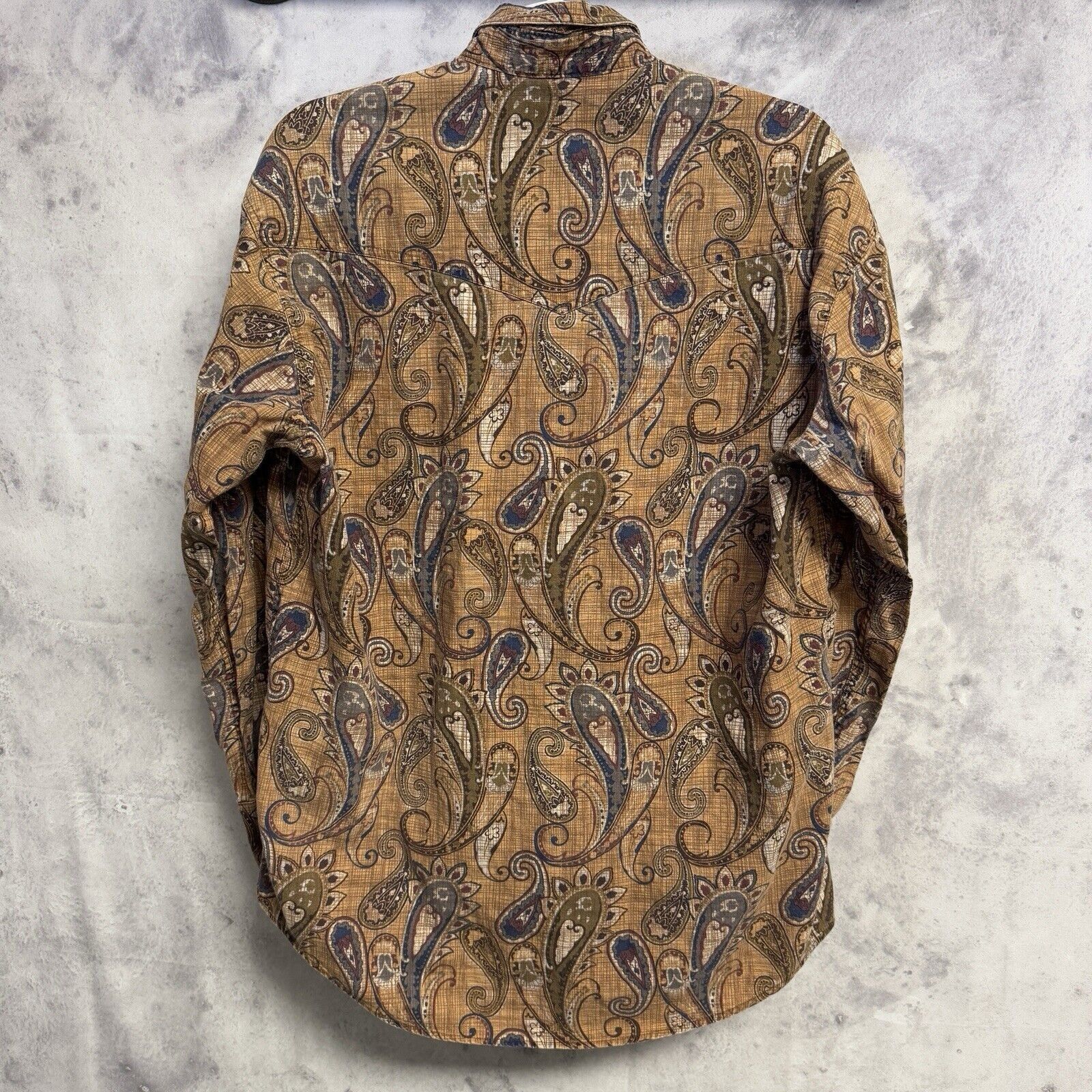 Roper Roper Western Pearl Snap Shirt Mens Medium Brown Paisley Lon Size US M / EU 48-50 / 2 - 2 Thumbnail
