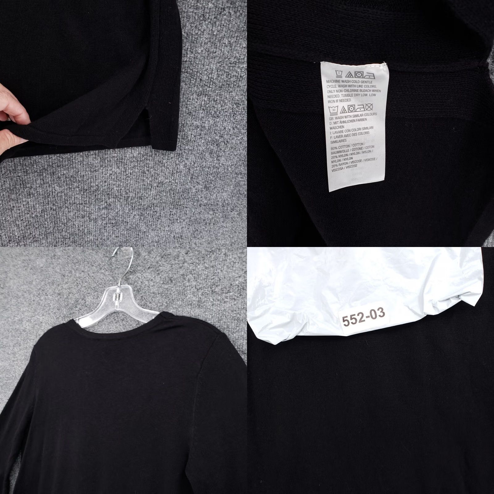 Vintage Halston Top Womens XS Black Bell Sleeve V-Neck Shirt Size XS / US 0-2 / IT 36-38 - 8 Thumbnail