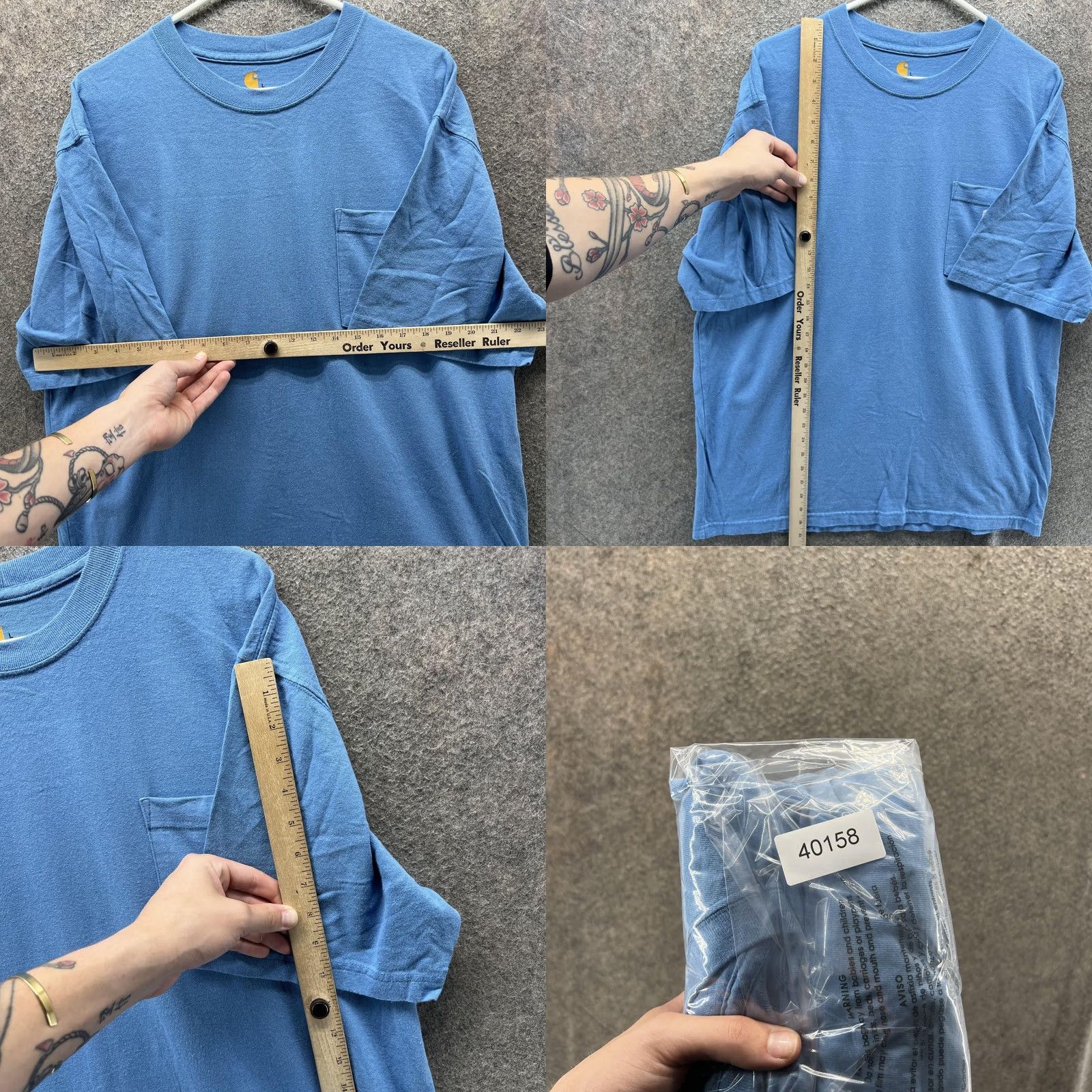 Carhartt Carhartt Shirt Mens Large Blue K87 Pocket Tagless Workwear Crewneck Tee Size US L / EU 52-54 / 3 - 8 Thumbnail