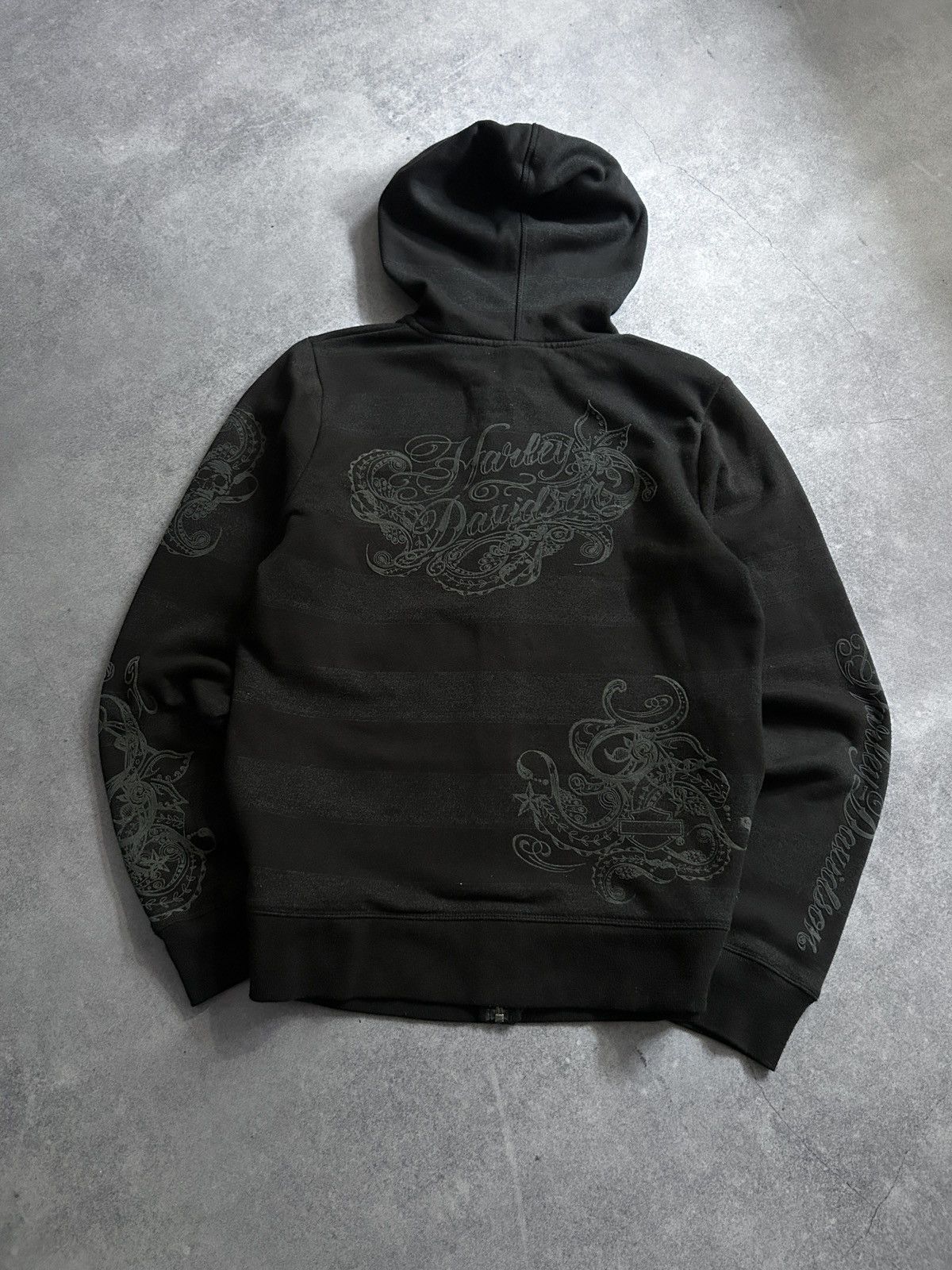 Harley Davidson Vintage Harley Davidson Y2k striped zip-hoodies very rare Size US S / EU 44-46 / 1 - 2 Thumbnail