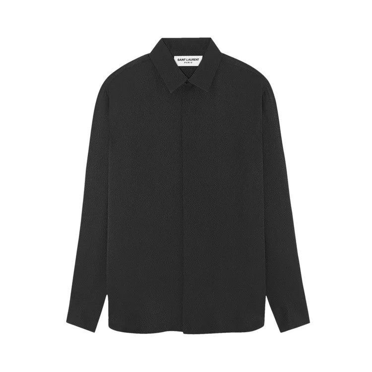Saint Laurent Paris shirt in matte and shiny silk Size US XS / EU 42 / 0 - 1 Thumbnail
