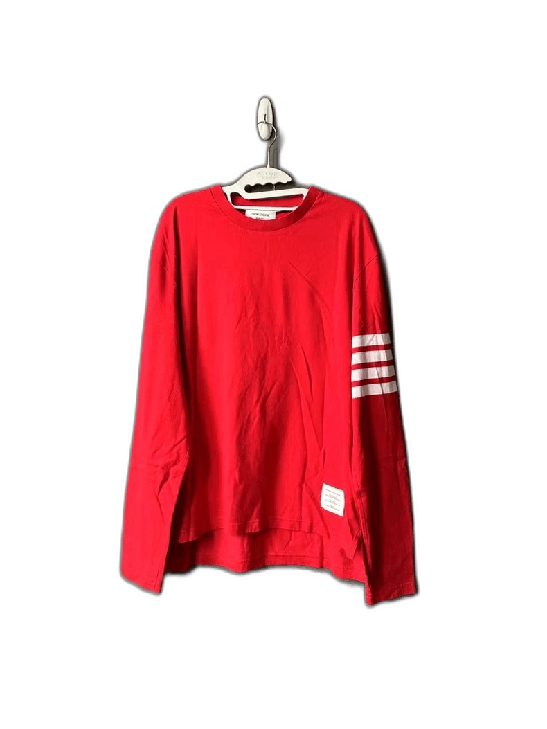 Thom Browne Thom Browne Red Long Sleeve T-shirt Size US L / EU 52-54 / 3 - 1 Thumbnail