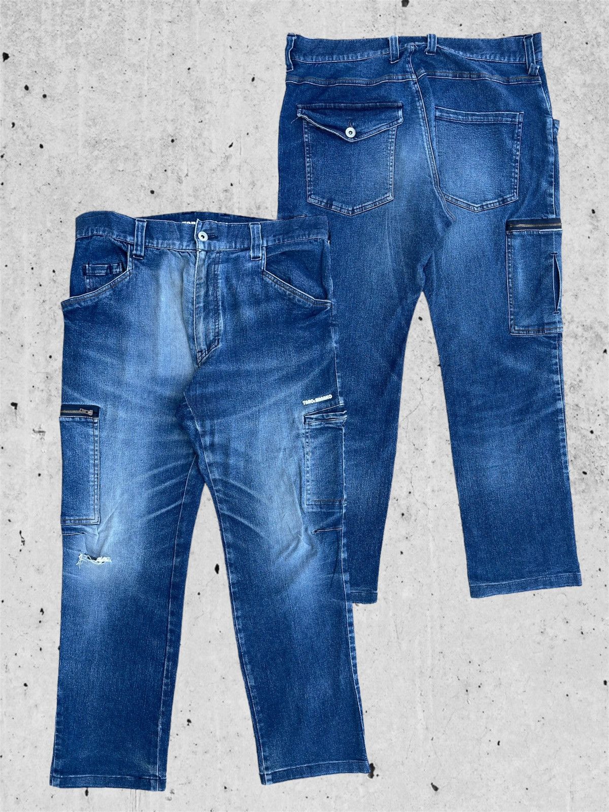 Japanese Brand 🔥 Taro & Hanako Japanese Distressed Denim W33🔥 Size US 33 - 1 Thumbnail