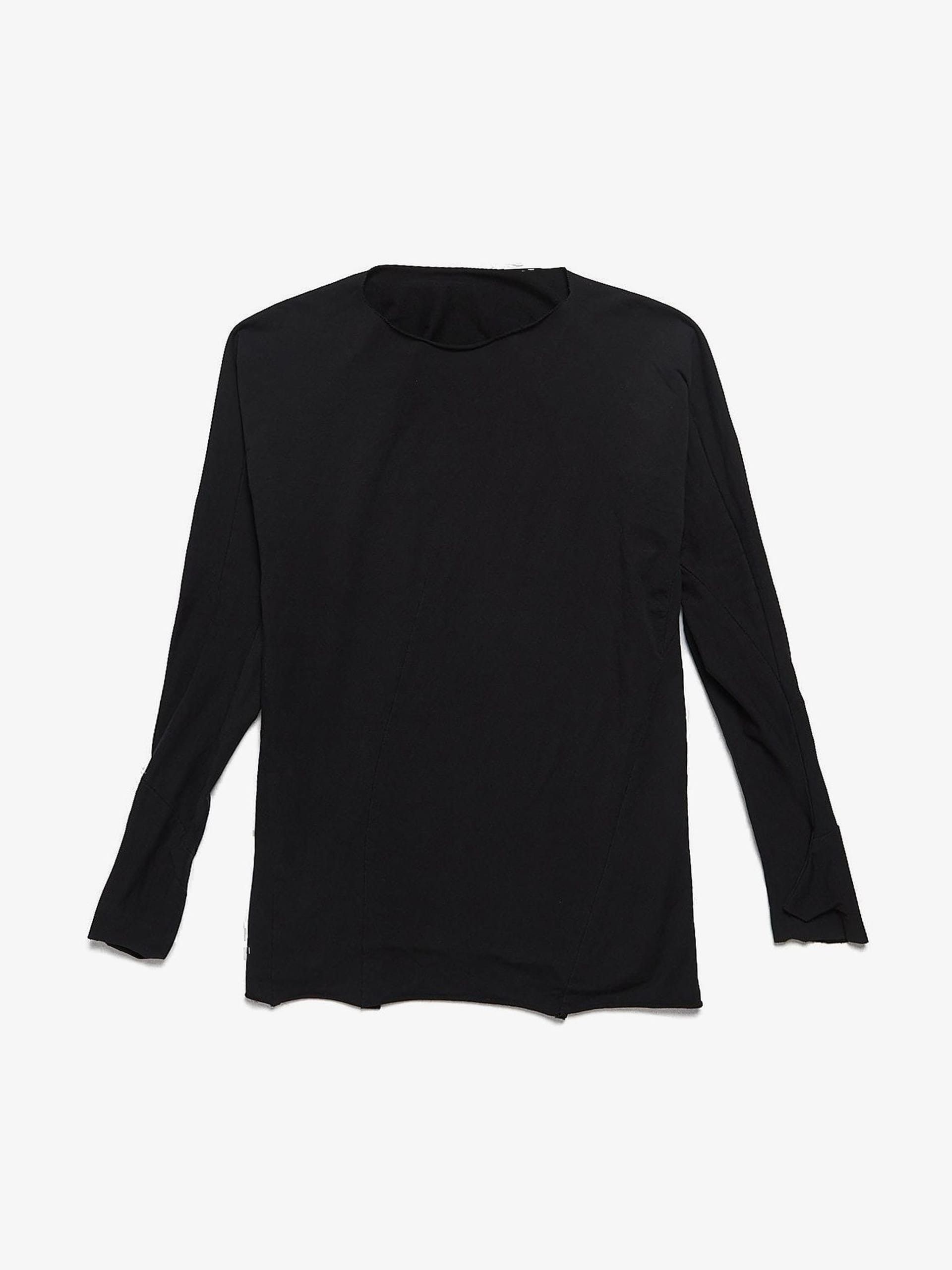 image of Leon Emanuel Blanck Black Cotton Longsleeve, Men's (Size Medium)