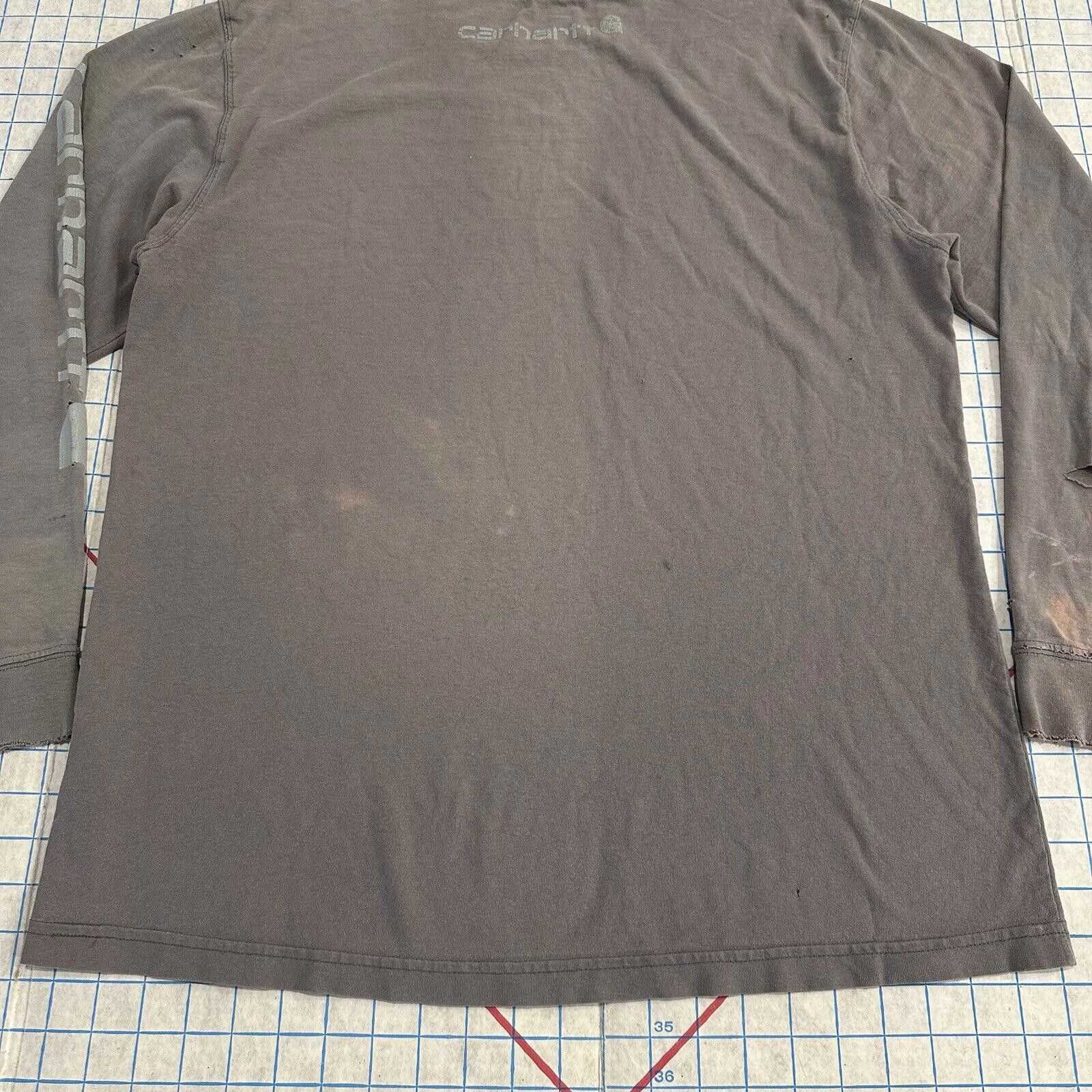 Carhartt Carhartt Shirt Long Sleeve Distressed Thrashed Grey 22x28 Size US L / EU 52-54 / 3 - 10 Thumbnail