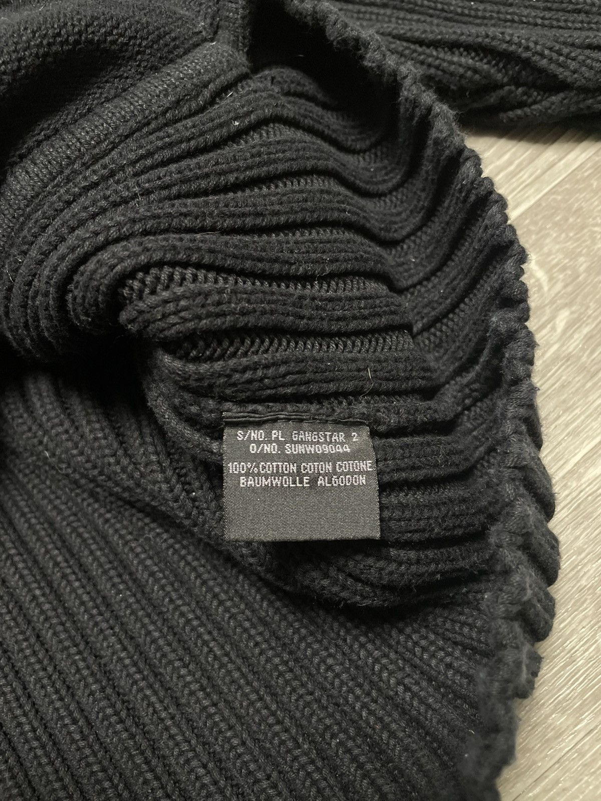 Schott Vintage Schott NYC Black Ribbed Knit Full Zip Sweater USA Size US XL / EU 56 / 4 - 13 Thumbnail