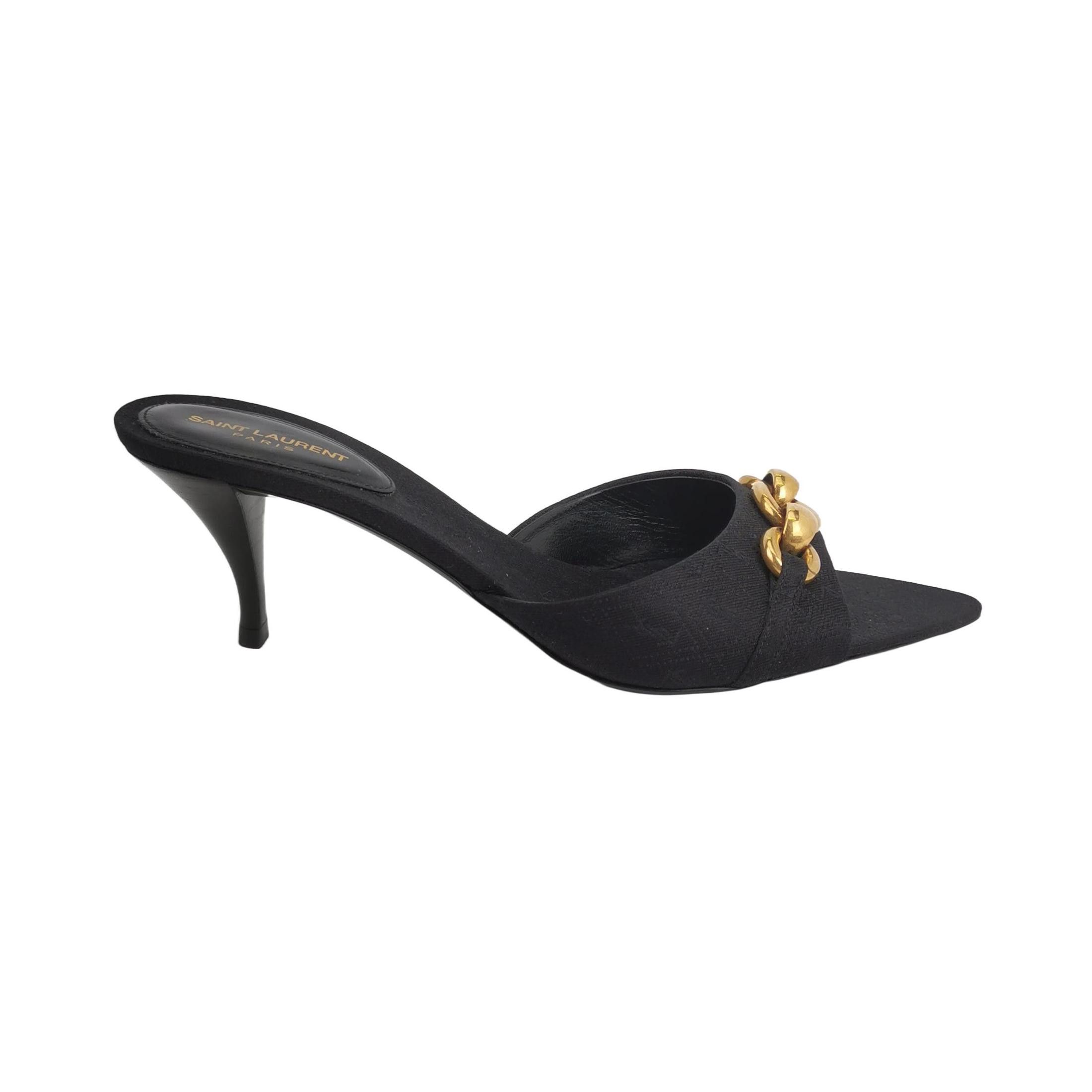 Saint Laurent Paris Saint Laurent Le Maillon Chain Mules Size 38 Size US 8 / IT 38 - 1 Thumbnail