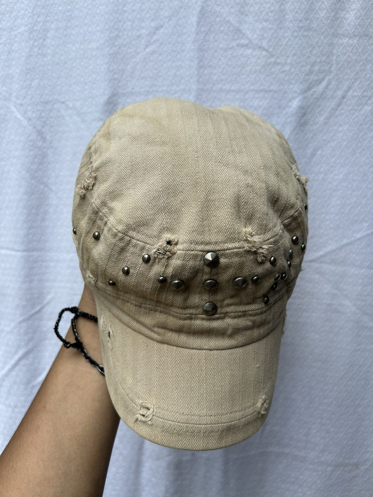 If Six Was Nine × Japanese Brand × Le Grande Bleu (L.G.B.) Distressed studded gothic style hats Size ONE SIZE - 4 Thumbnail