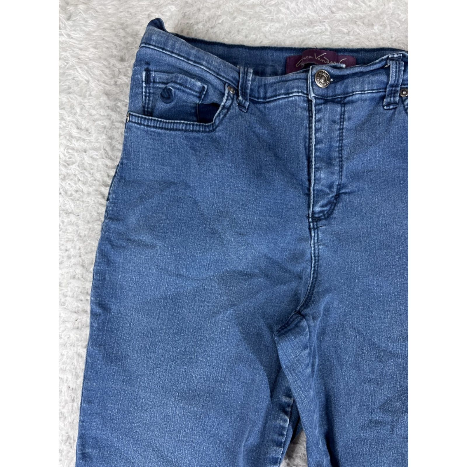Gloria Vanderbilt Gloria Vanderbilt Jeans Women's 6 Blue Denim Amanda Medium Wash Straight Zip Fly Adult Regular Size 28" / US 6 / IT 42 - 6 Thumbnail